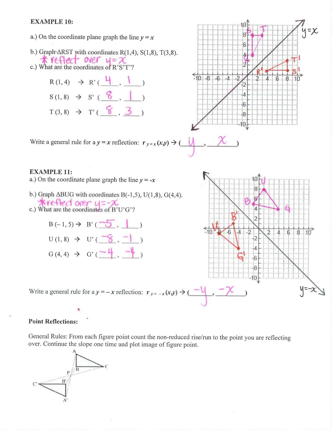 Name: Key
Date: Period:
Honors Geometry: Translations Notes
A transformation is a change in the Size, location or orientation ora of a figur