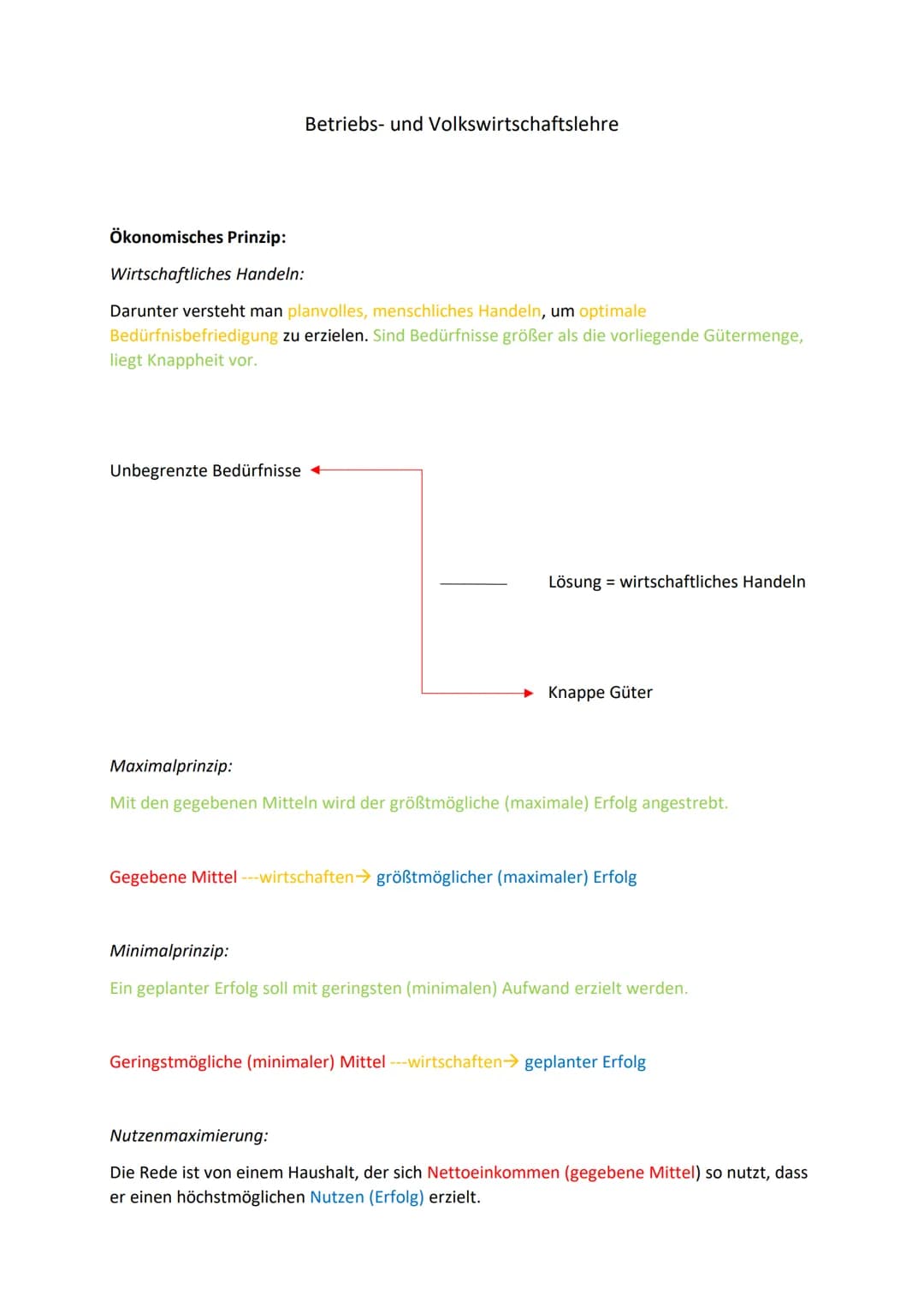 # Betriebs- und Volkswirtschaftslehre

Unterscheidung von BWL uns VWL:

BWL: Die Betriebswirtschaftslehre beschäftigt sich mit der Untersuch