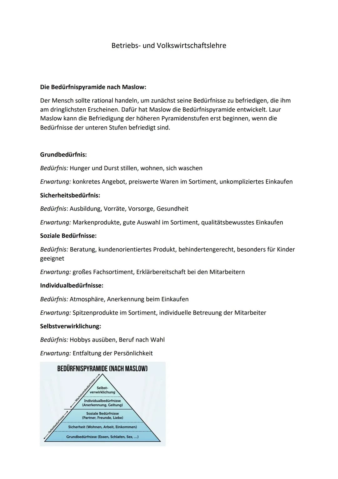 # Betriebs- und Volkswirtschaftslehre

Unterscheidung von BWL uns VWL:

BWL: Die Betriebswirtschaftslehre beschäftigt sich mit der Untersuch