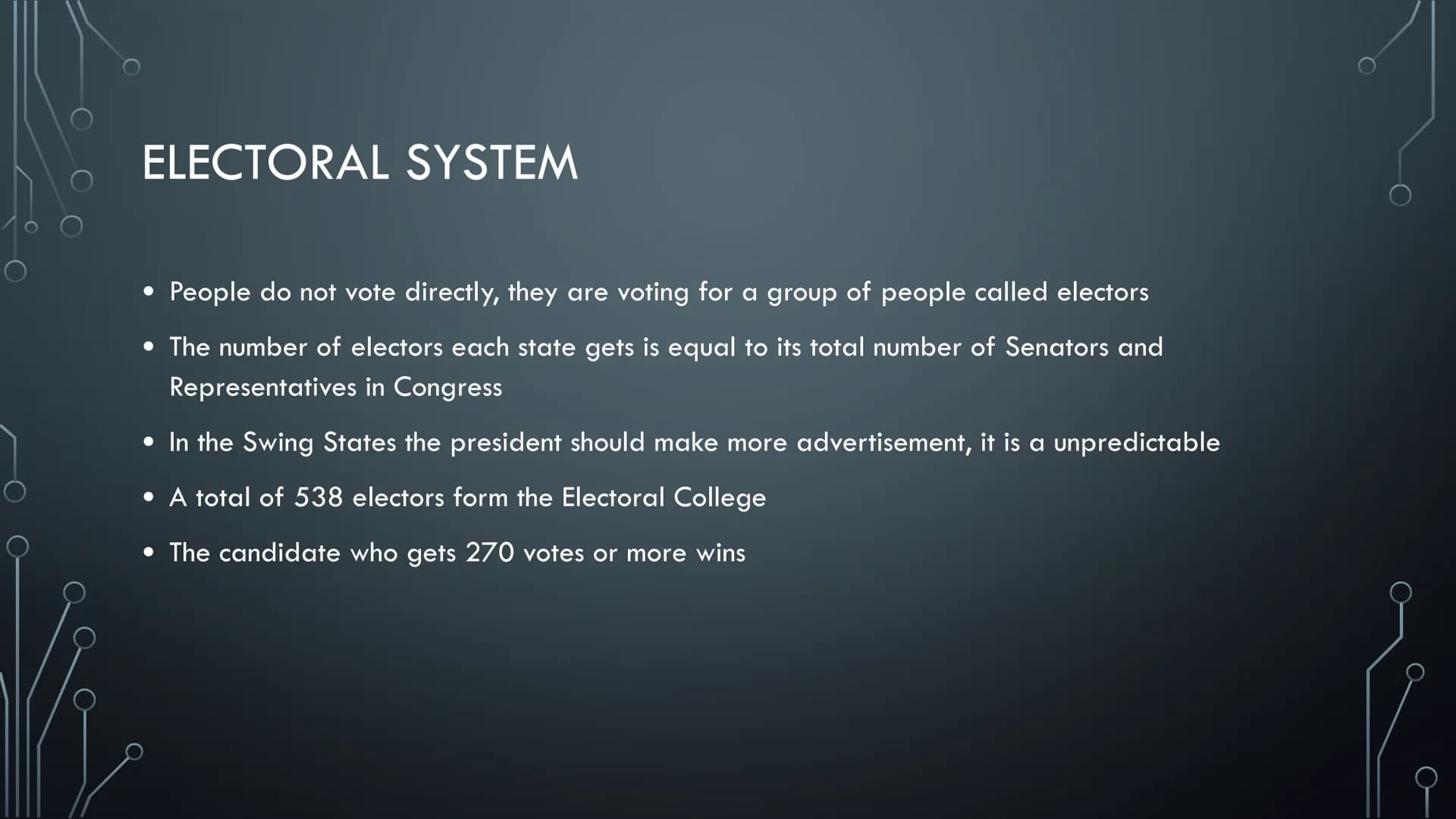 POLITICAL
SYSTEM OF THE
USA

THE POLITICAL SYSTEM USA

FROM VICTORIA AXT MAIN POLITICAL INSTITUATIONS/THEIR POWER

• USA is a federal consti