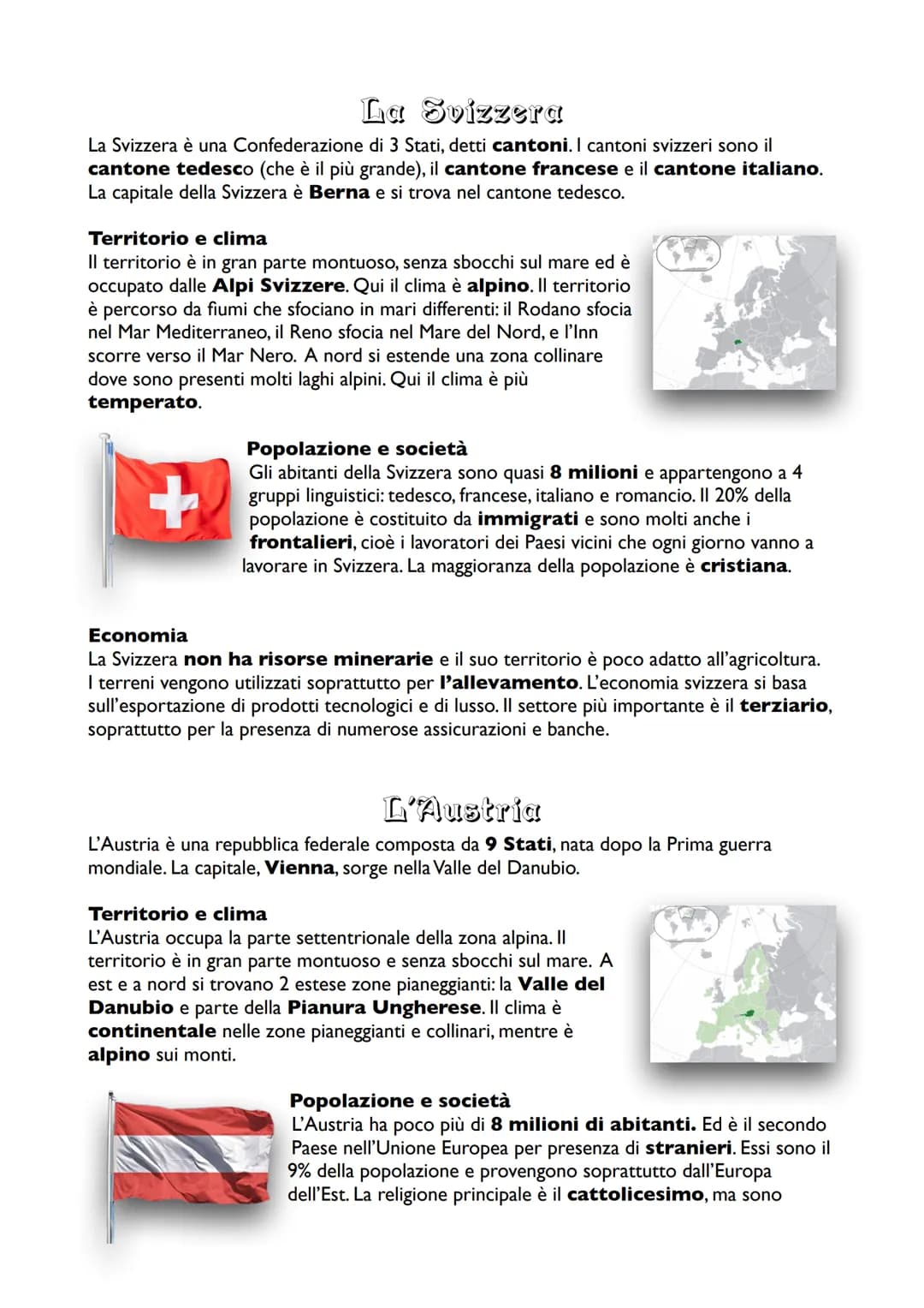 
<p><strong>La posizione geografica</strong><br>La regione germanica si trova nell'Europa centrale ed è formata da 5 stati: Germania, Paesi 