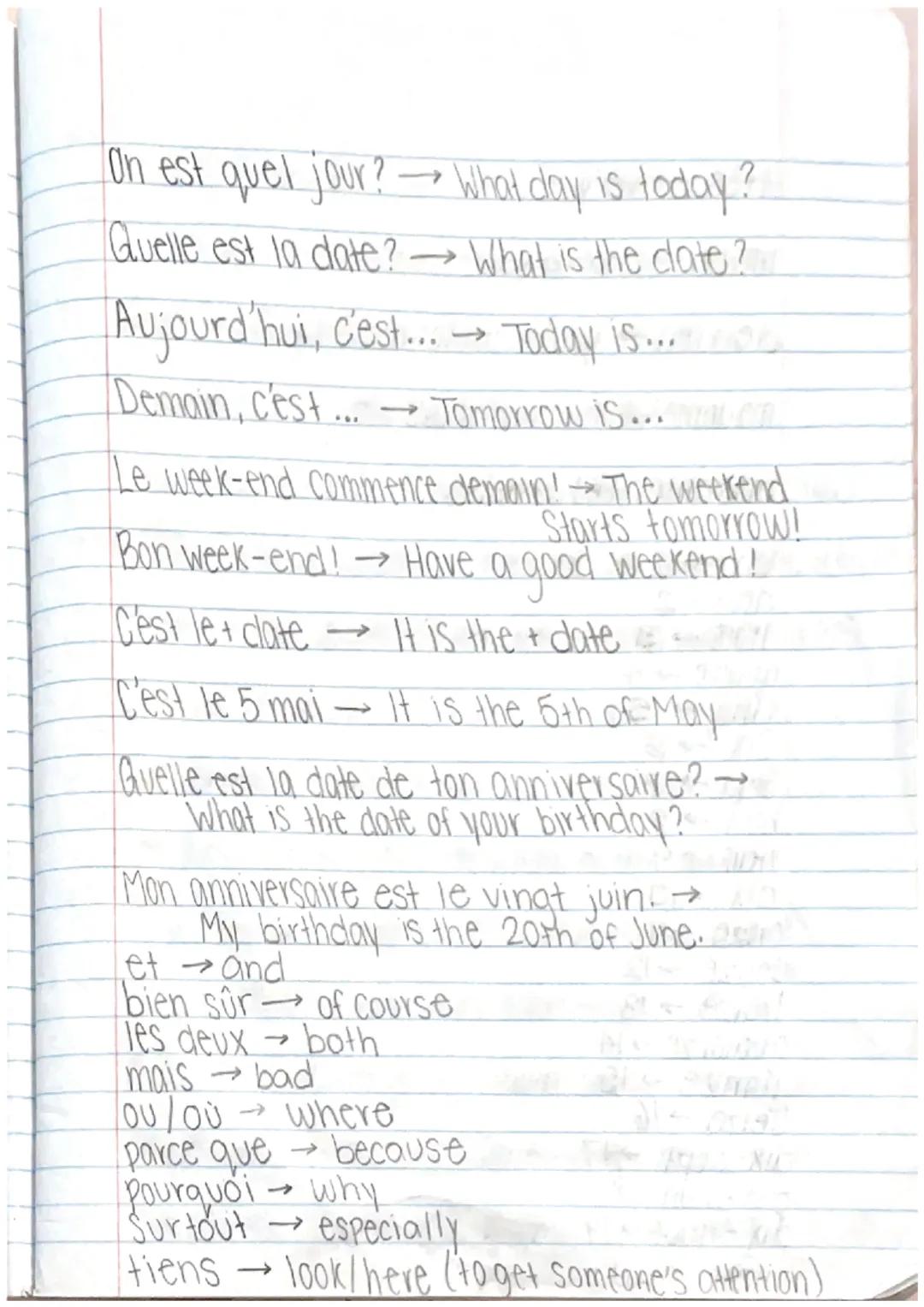 French II Unite 1: Lesson 1 (Conversation Words)

A demain See you tomorrow протяня (1)

Bonjour~ (Bon-Joor) hello/Good day
←
A bientôt See 