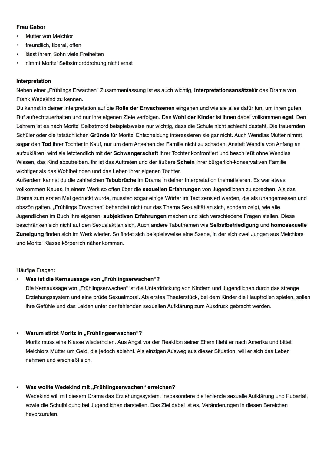 # Frühlings Erwachen

„Frühlings Erwachen" handelt von mehreren Jugendlichen, die alle auf unterschiedliche Weise mit der spießigen
Sexualmo