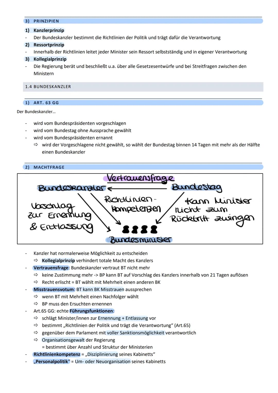 # POWI KLAUSUR 2 (Q1)

THEMEN

1. Verfassungsorgane (Bundestag/-rat/-kanzler/-regierung)
   Gewaltenteilung & Gewaltenverschränkung
   Verfa
