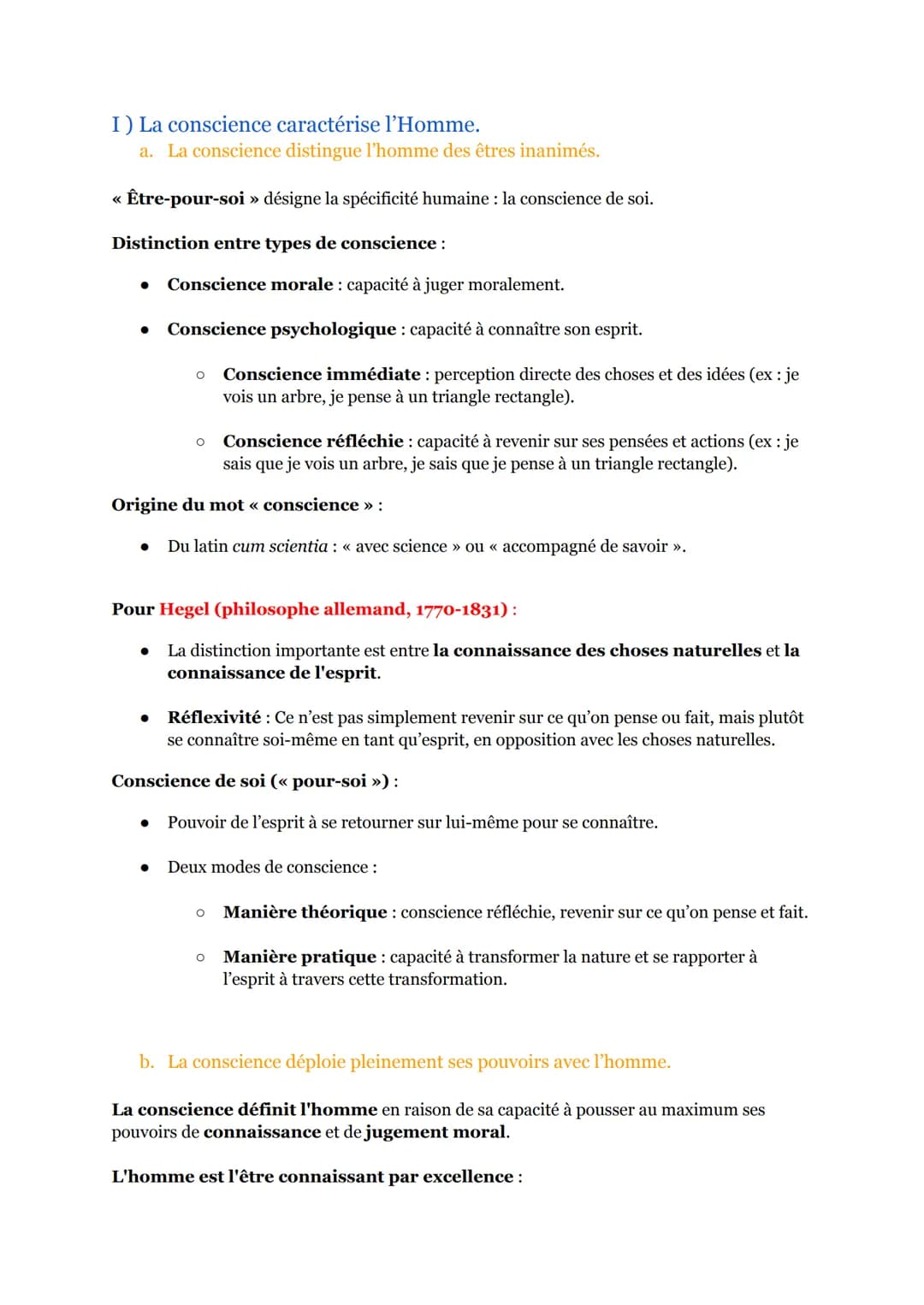 # La conscience :

(Séquence 1, partie 1)

## Introduction :

La notion de « conscience » apparait fréquemment dans la langue française et e