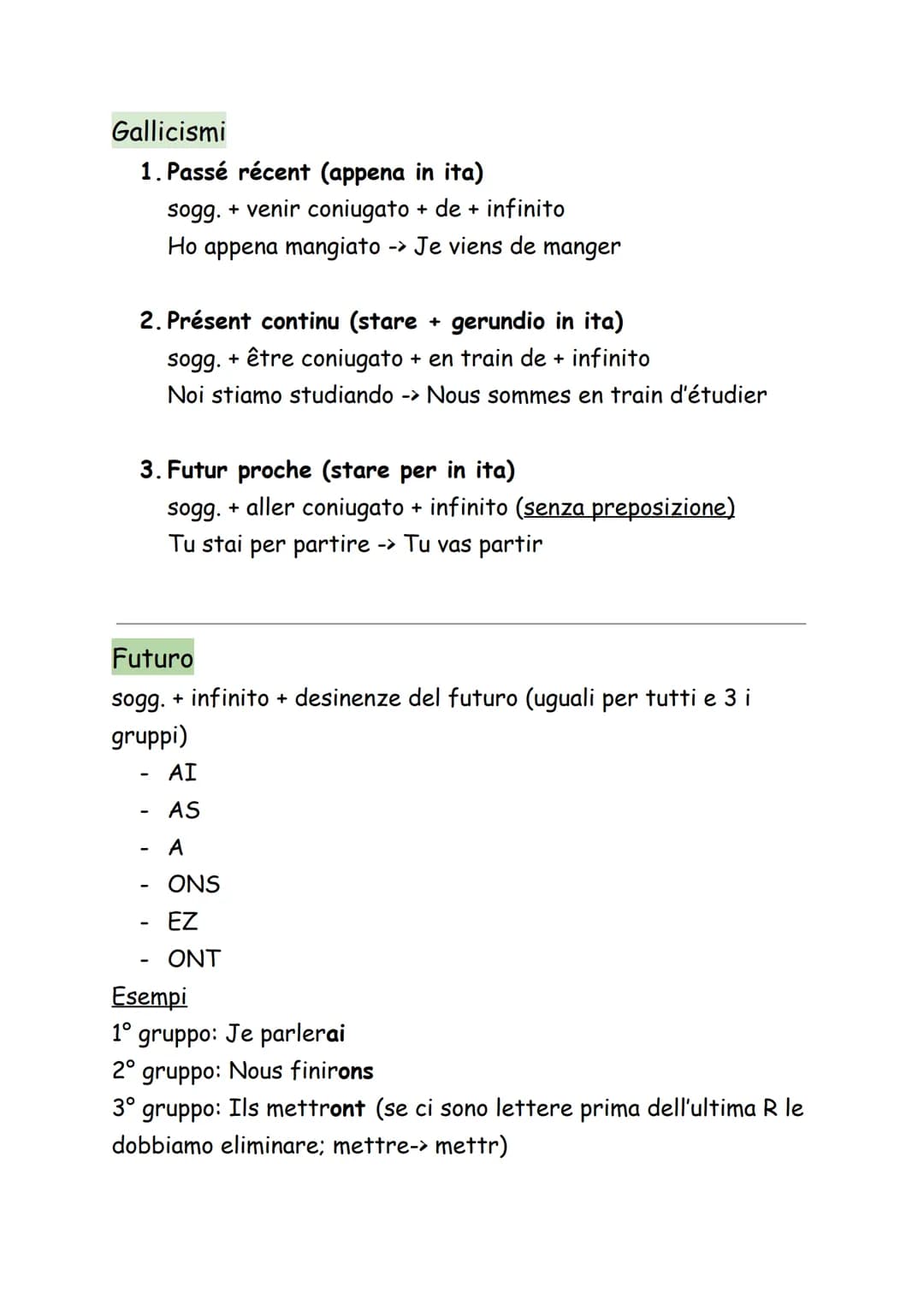 VERIFICA VERBI FRANCESE 29/09

Presente

1° gruppo (er)
2° gruppo (ir)
3° gruppo
- E
- IS
- ES
- IS
TUTTI A
- E
- IT
MEMORIA
- ONS
- ISSONS
