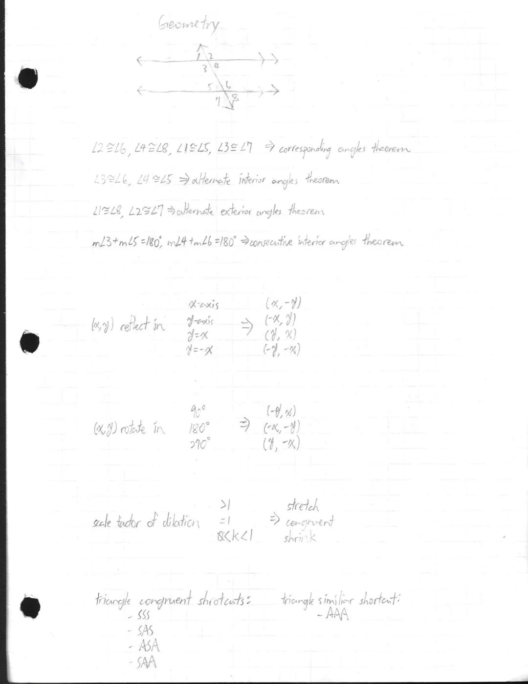 # Geometry

2

34

>>

←

56

→

12=16, 14=18, LIELS, L3E17 corresponding angles theorem

13-16, 14-15 alternate interior angles theorem.

L