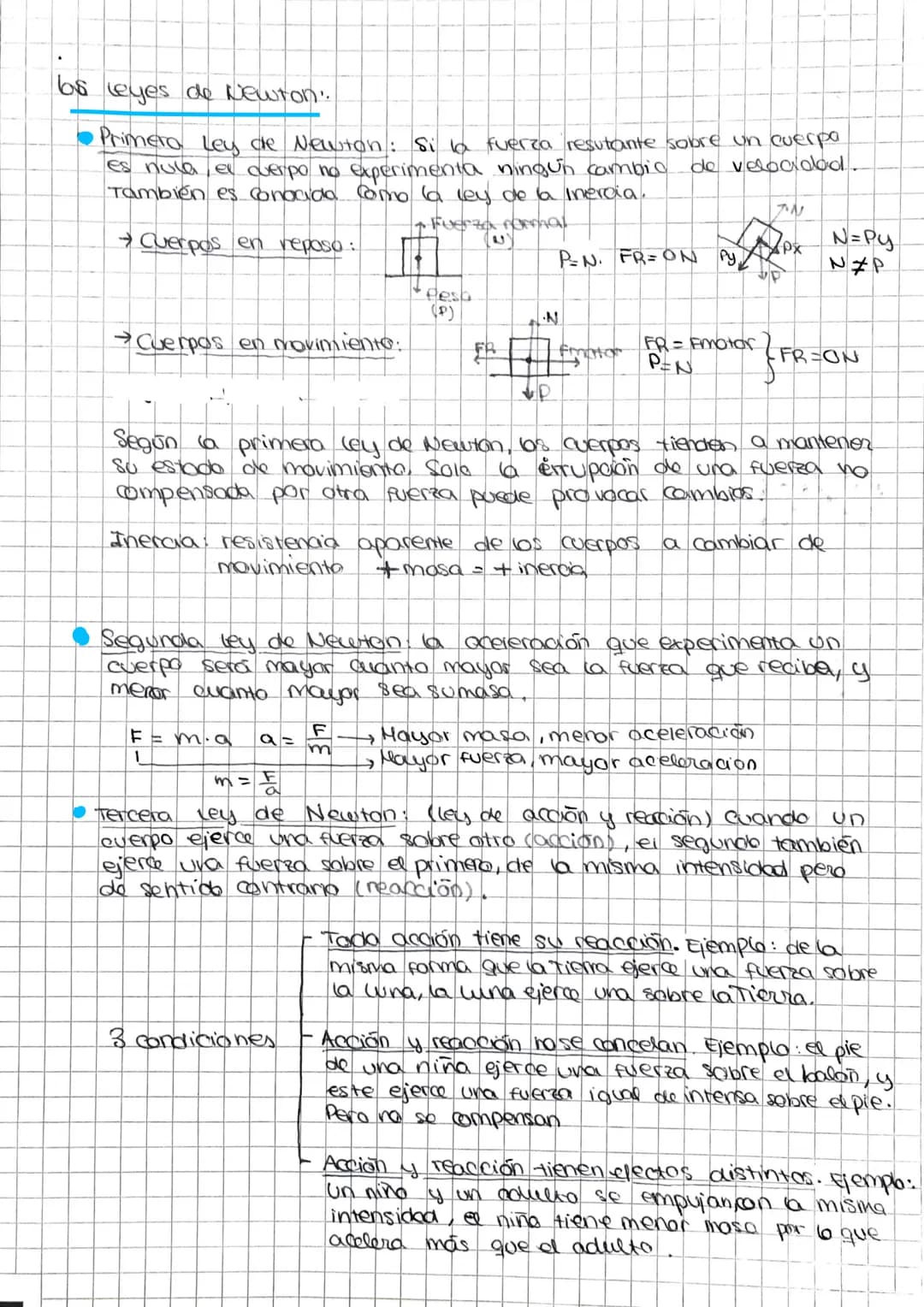 # bs leyes de Newton..

•Primera Ley de Newton: Si la fuerza resutante sobre un cuerpo
Es nula el cuerpo no experimenta ningun cambio de vel