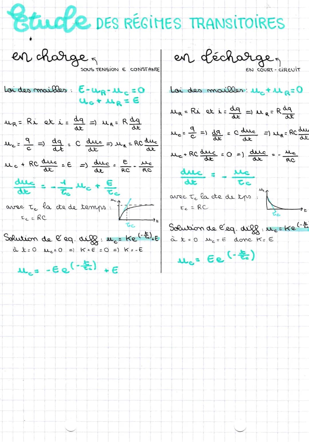 # 18/02/23

# circuit RC

## Définition

Physique

CONDENSATEUR: dipõle formé de 2 surfaces métalliques


en regard séparées par un isolant
