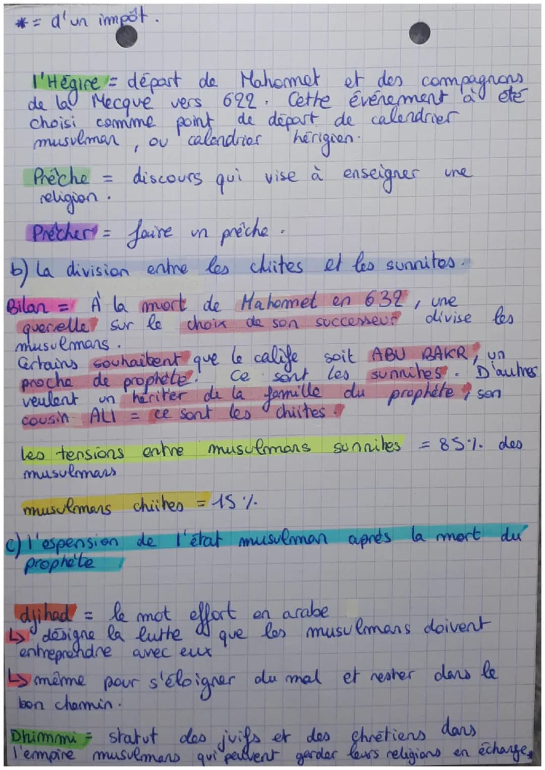 chapitre 20
# HISTOIRE
1- la naissance d'une nouvelle religion monotheiste : l'islam?
a) la naissance de l'islam

Le corar raconte que au de