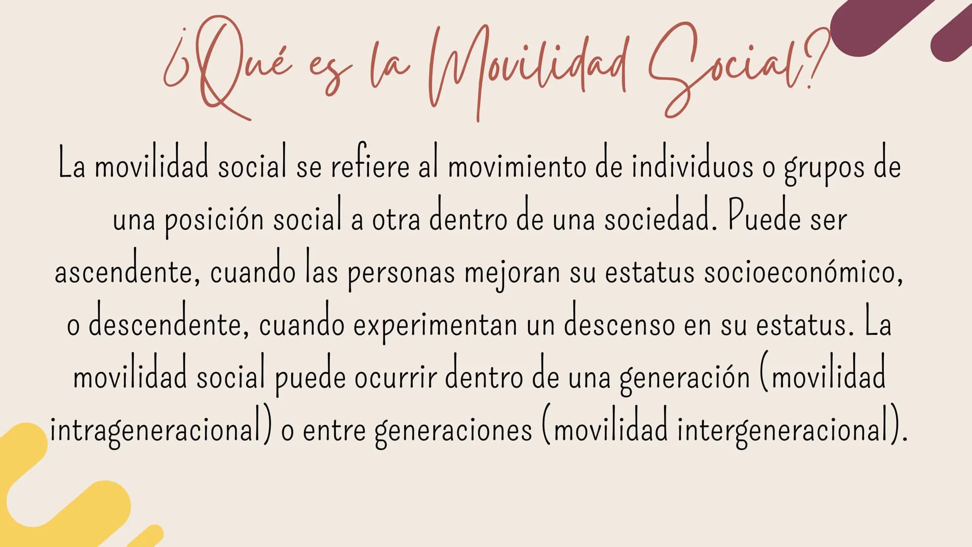 # Movilidad Social ¿Qué es la Movilidad Social!

La movilidad social se refiere al movimiento de individuos o grupos de
una posición social 