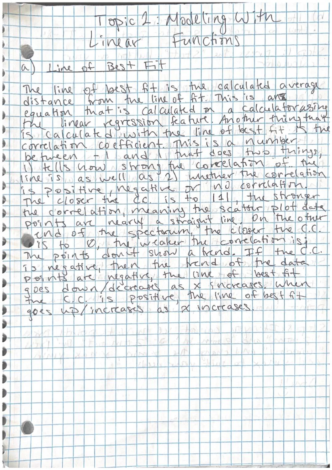 
<h2 id="linearfunctions">Linear Functions</h2>
<p>Linear functions are written in the form y = mx + b, where the constant slope (m-value) c