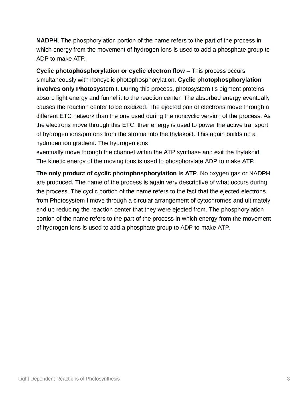# Light Dependent Reactions of
Photosynthesis

This process occurs on the thylakoid membranes of the chloroplasts located in leaf
cells. Dur