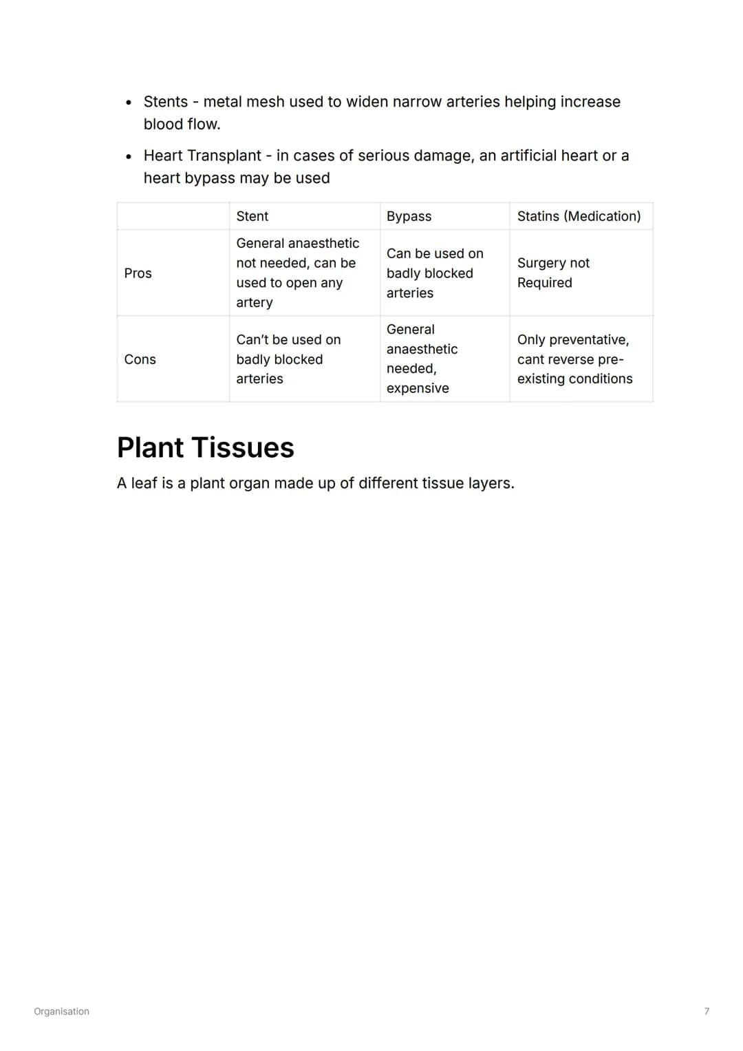 # Organisation

Organisation

## Basics

Cells the smallest living unit building blocks of life

Tissue - A group of cells working together
