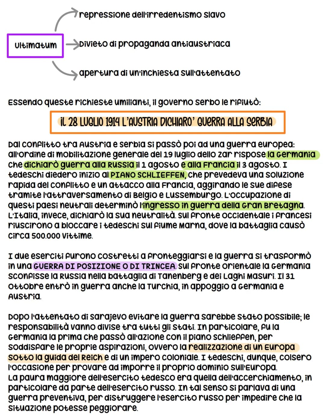 # LA PRIMA GUERRA MONDIALE
## 1914-1918

Alcune delle cause della guerra erano presenti in Europa da molto tempo:
CAUSE REMOTE -> politiche,