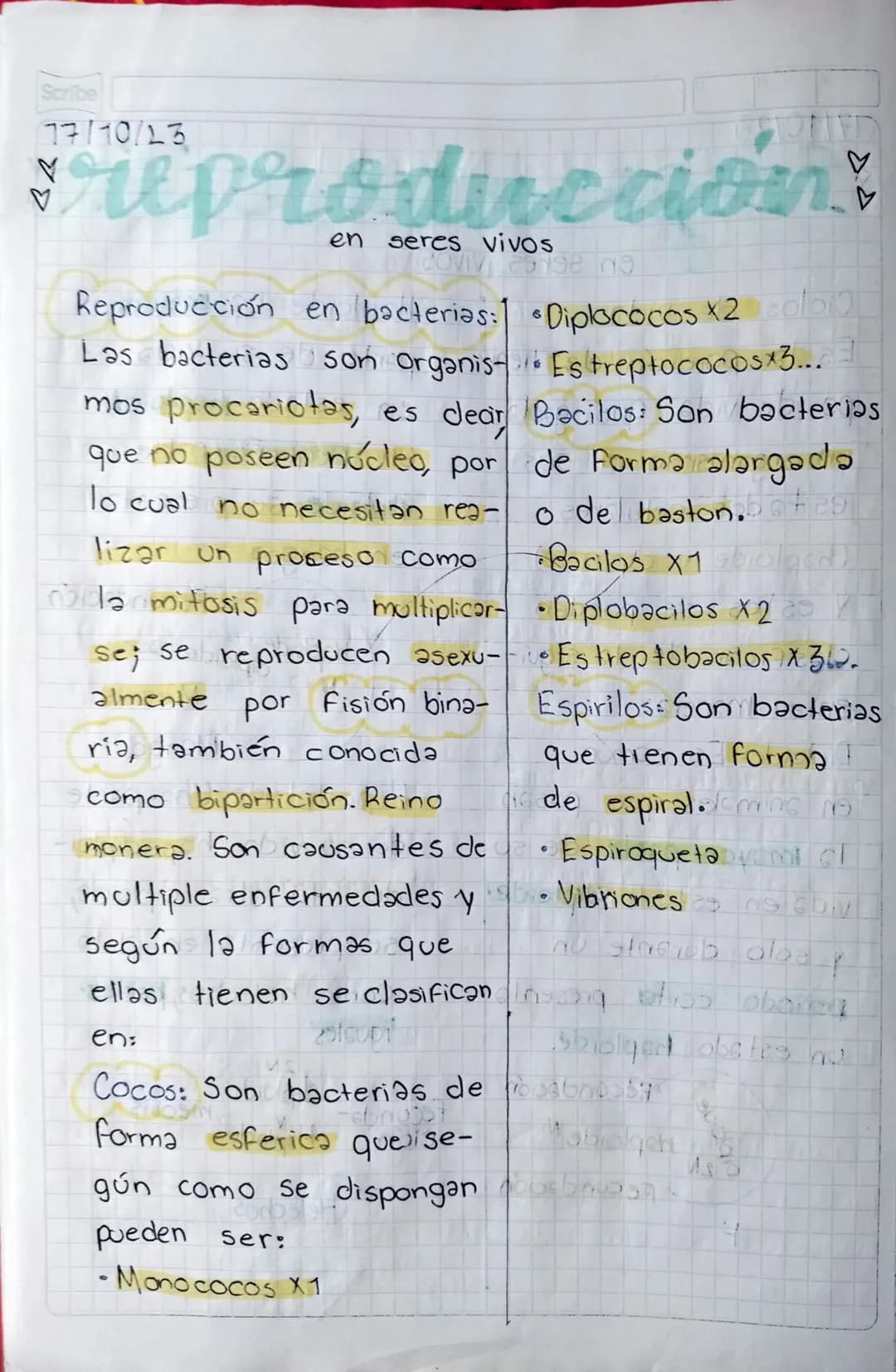 27000/23-3/Oct/23 Mateng: Biologia"
Scribe
# reproduccion
* en seres vivos
No se pueden reproducir
diferentes especies,
debido a que no tien