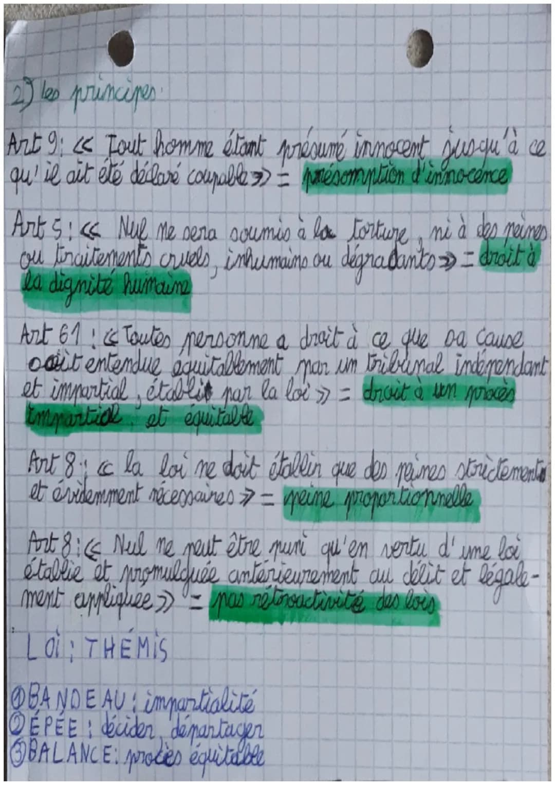 # I EMC

Chapitre 10: La justice en France

- La justice est in principe qui exige le respect du.
droit (la loi par ex) et de l'équité (être