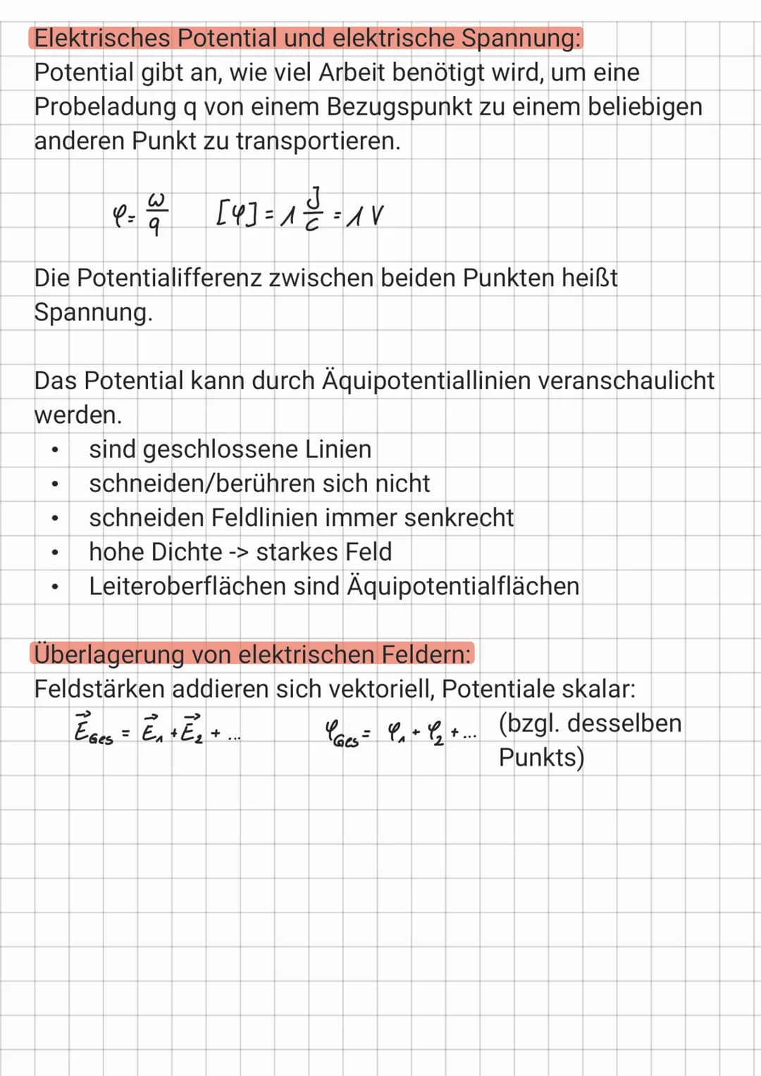 # Elektrisches Feld
Eigenschaften Feldlinien:
- Feldlinien laufen von + nach - und haben einen Anfang
und ein Ende
- Feldlinien kreuzen und 