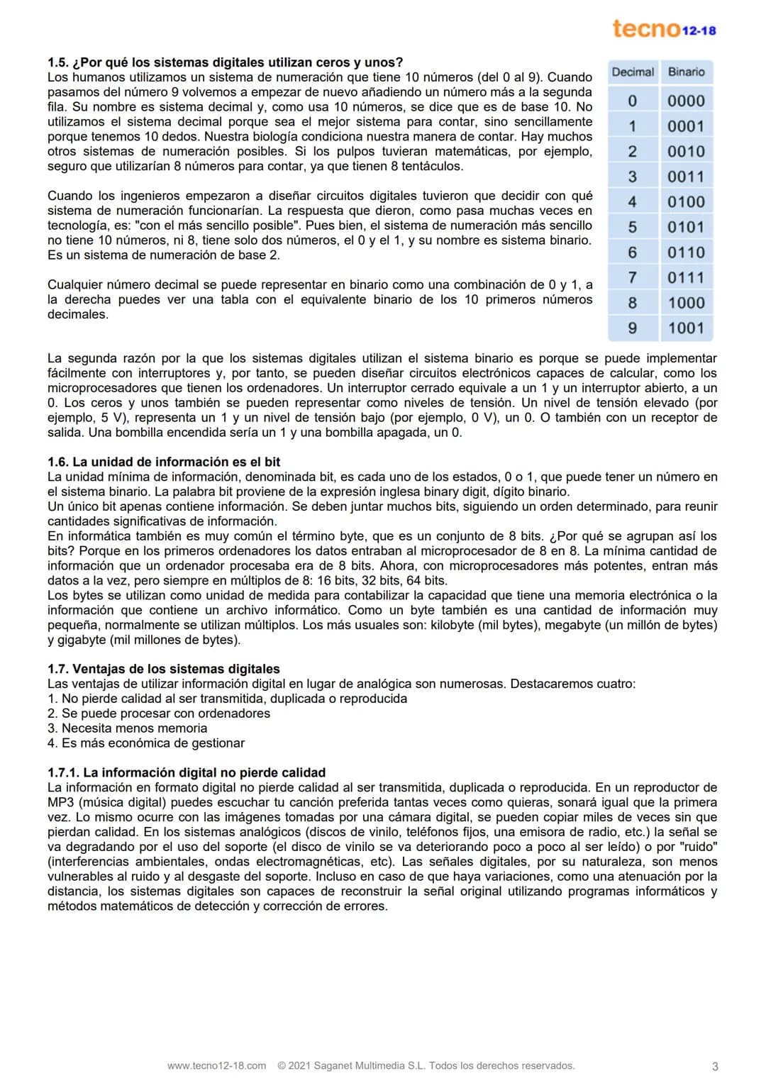 # Electrónica digital

Versión 2.0

Índice:

1. Introducción a la electrónica digital 1
2. Puertas lógicas 5
3. Ejemplos de puertas lógicas 