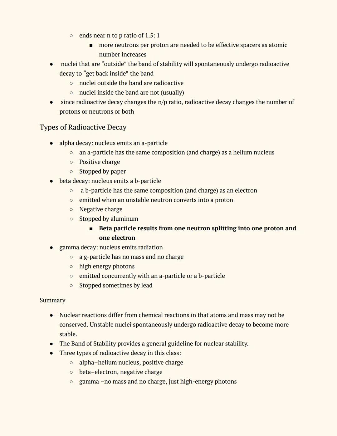 # Nuclear Chem
SECTION 6

Notes

Chemical
- Conservation of atoms
- Conservation of mass
- Atoms react to becoming more stable by achieving 