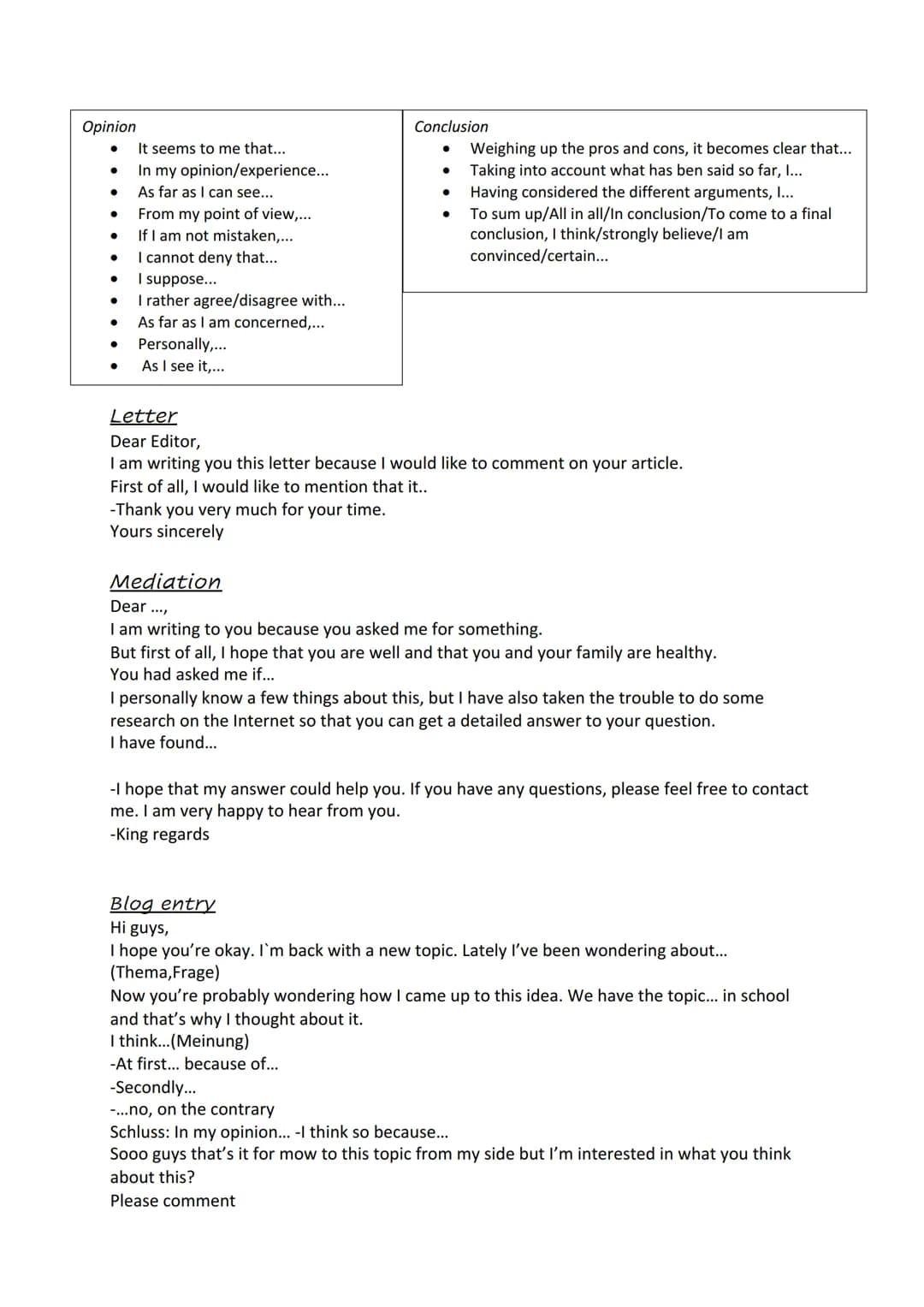Vorabi Klausur

Summary

1. Introduction
"The article/speech/poem ["title"] written/given by [author/speaker/poet] in [place] on
[date] (to 