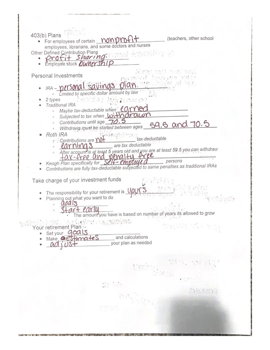 Retirement Planning Notes

Social Security

• The most basic source of retirement income.

Name: Cecilya

  *   Funded through taxes paid by