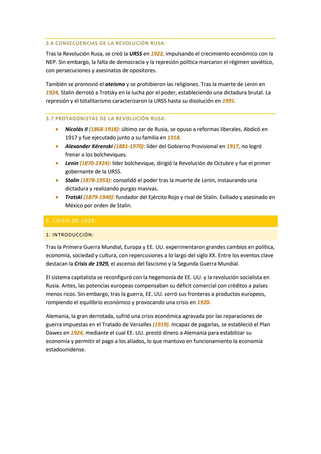 7. SIGLO XX. PRIMERA GUERRA MUNDIAL Y REVOLUCIÓN RUSA:

1: INTRODUCCIÓN:

El siglo XX fue un período de intensos contrastes y transformacion