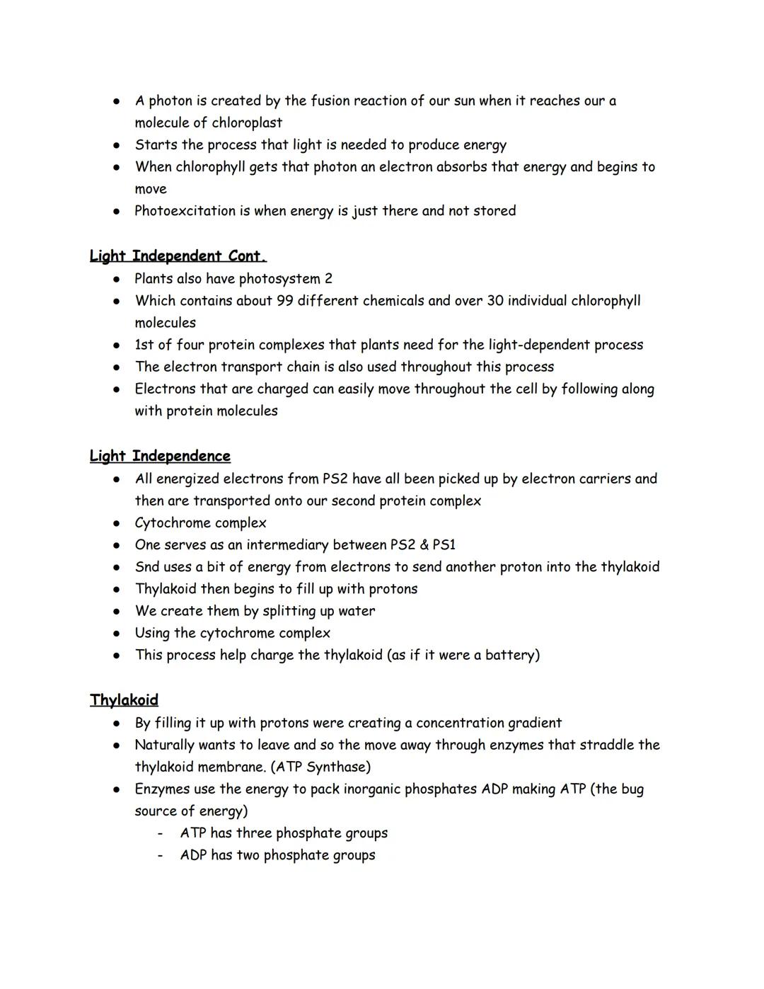Nov 14, 2022

Photosynthesis
*   Over 450 million years ago
*   Two forms of reactions
    *   Light independent
    *   Light-dependent
*  