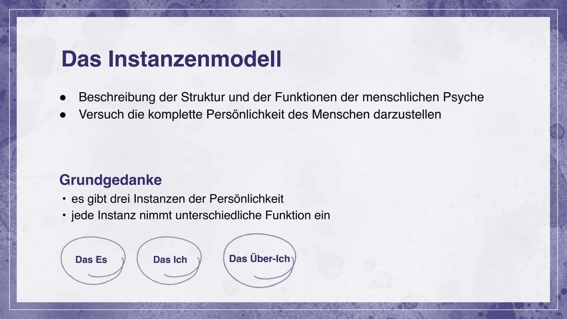 # Sigmund Freud &
das Instanzenmodell

Raissa & Tessa Inhalt

01

02

03

Sigmund Freud
Das Instanzenmodell Das Es
Kurzbiografie
Strukturmod