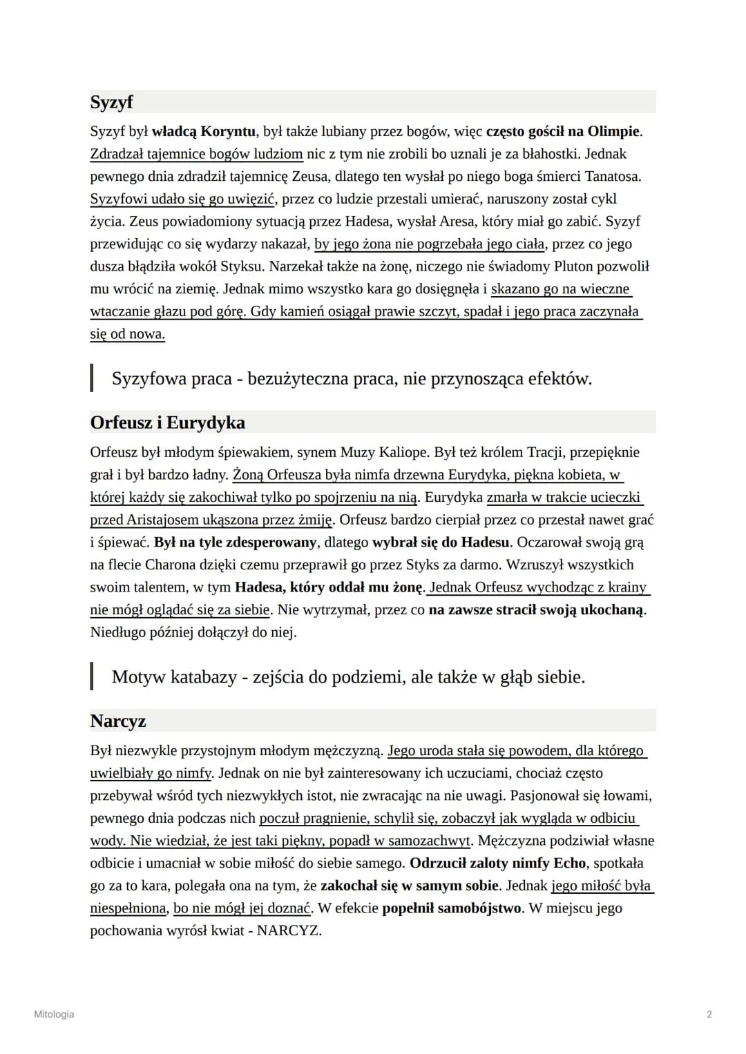 # Mitologia

Mitologia

Mit

Opowieść o bogach, herosach, bohaterach i nadnaturalnych wydarzeniach. Porusza tematykę
powstania świata, bytu,