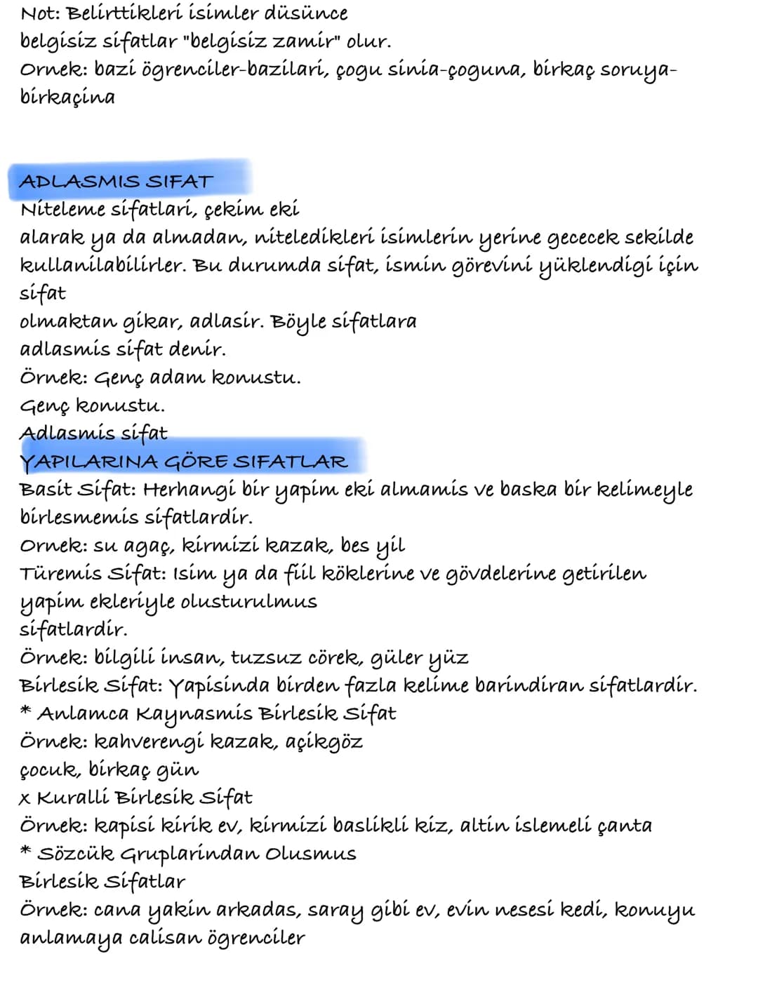 # Sıfatlar

Niteleme Sıfatlarm

Belistme Sifatlar

Sayı Sifati

Gisared Sifate

Soru Sifate

Belgisco Sifat

varliklar
niteleyen ya da belir