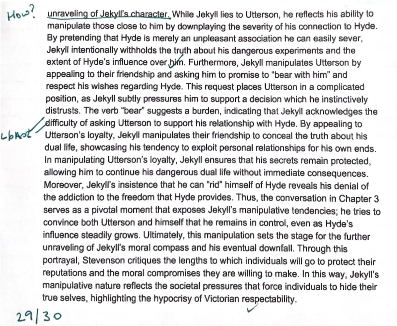 # QHow does Stevenson present Jekyll in the novel Jekyll and Hyde? - include the
extract from Cht 3


of novella
A
In the novela Dr Jekyll a