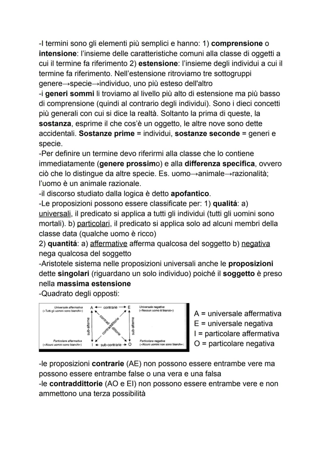 ARISTOTELE

-classificazione delle scienze-

1) scienze teoretiche (contemplative, si occupano del necessario e
usano il metodo dimostrativo