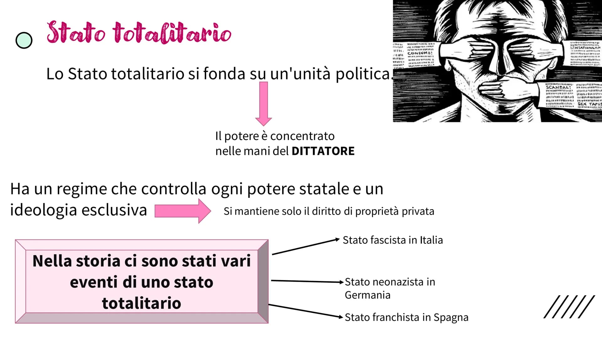 # LE FORME
# DI STATO TIPI FORME DI STATO

• Stato assoluto
• Stato liberale
• Stato totalitario
• Stato socialista
• Stato democratico

Che