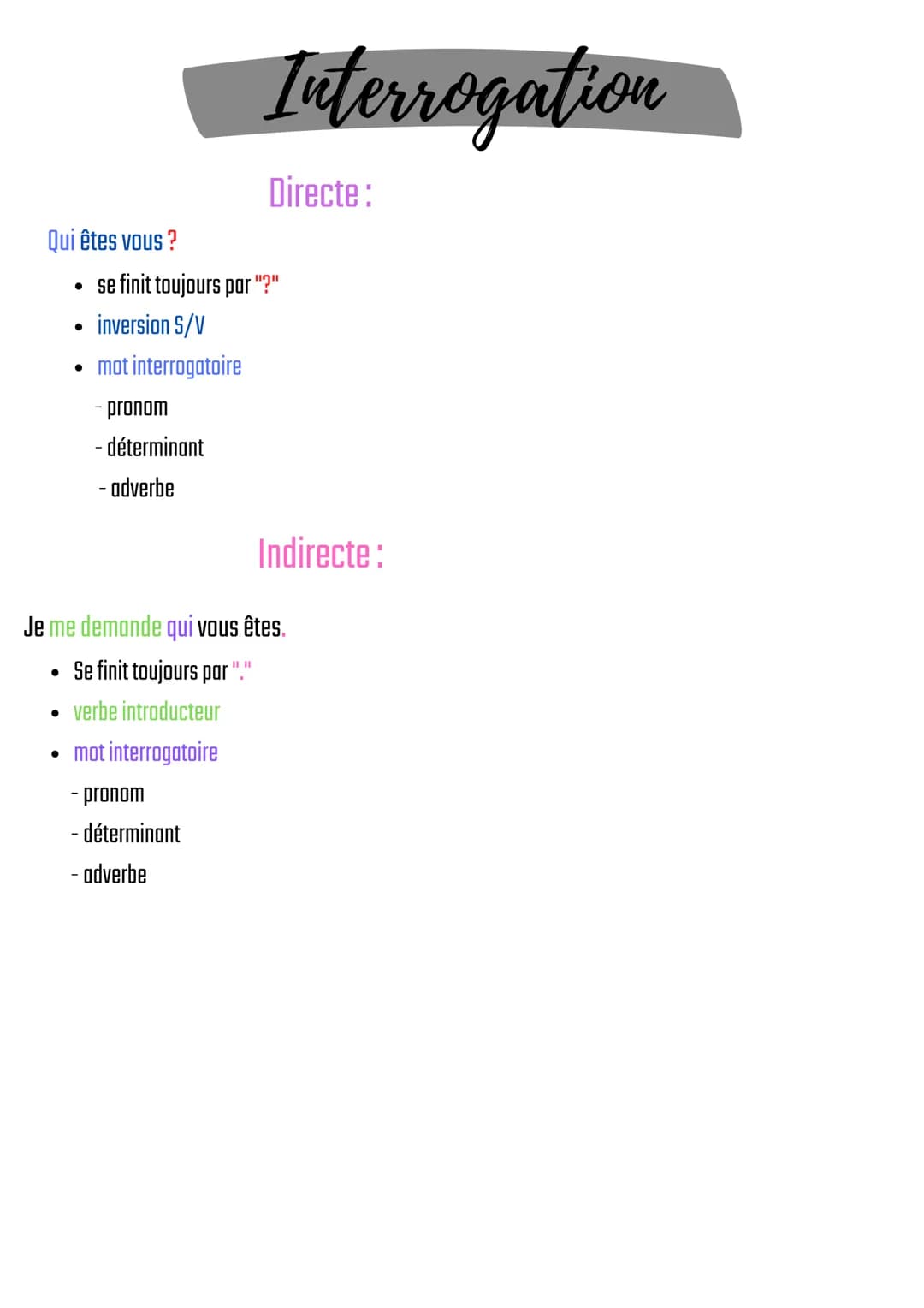 # Propositions subordonnées

## Subordonnée complétive:

Je pense que tu as pour Je pense quoi ?
Il faut que tu partes Il faut quoi ?
Elle d