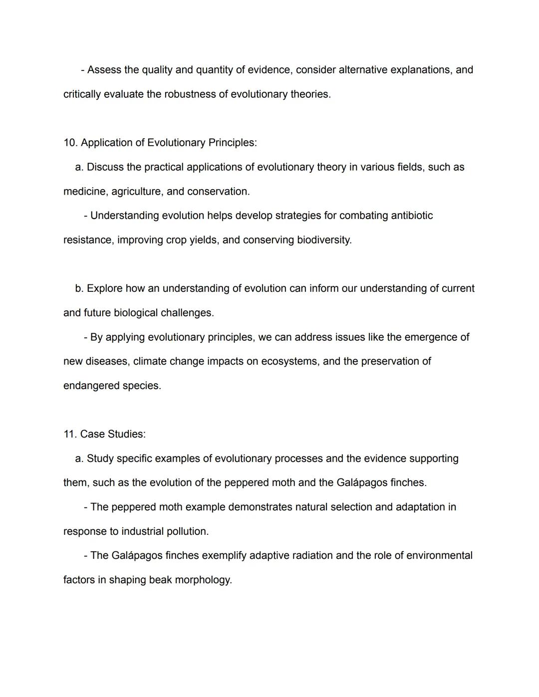 Study Guide: Evidence for Evolution (Biology 5.1)

1. Introduction to Evolution:

a. Define evolution and its importance in biology.

- Evol