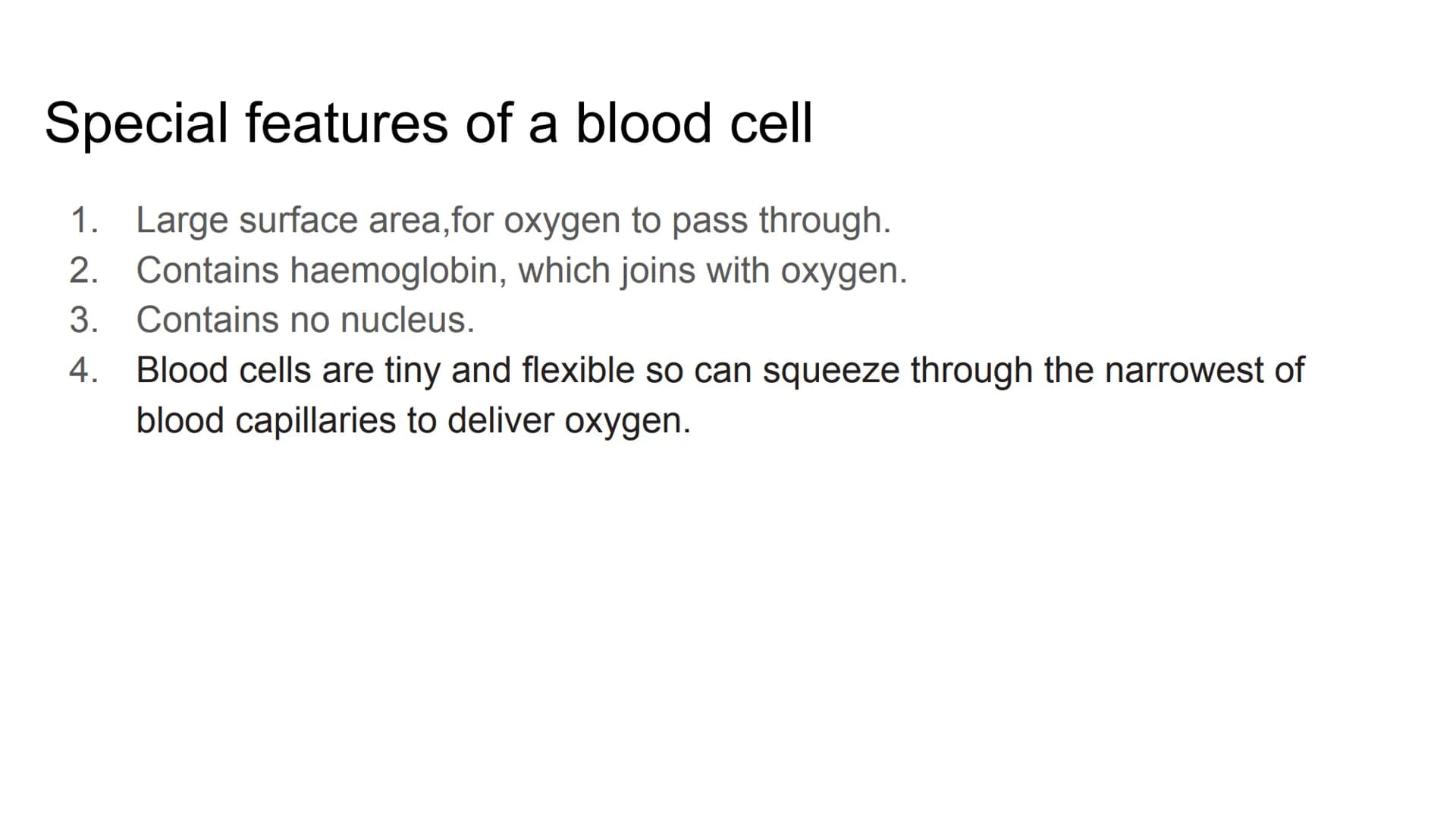 # Red blood cells

By Hannah worley # What is a red blood cell?

Red blood cells have the most important job of carrying oxygen. These cells
