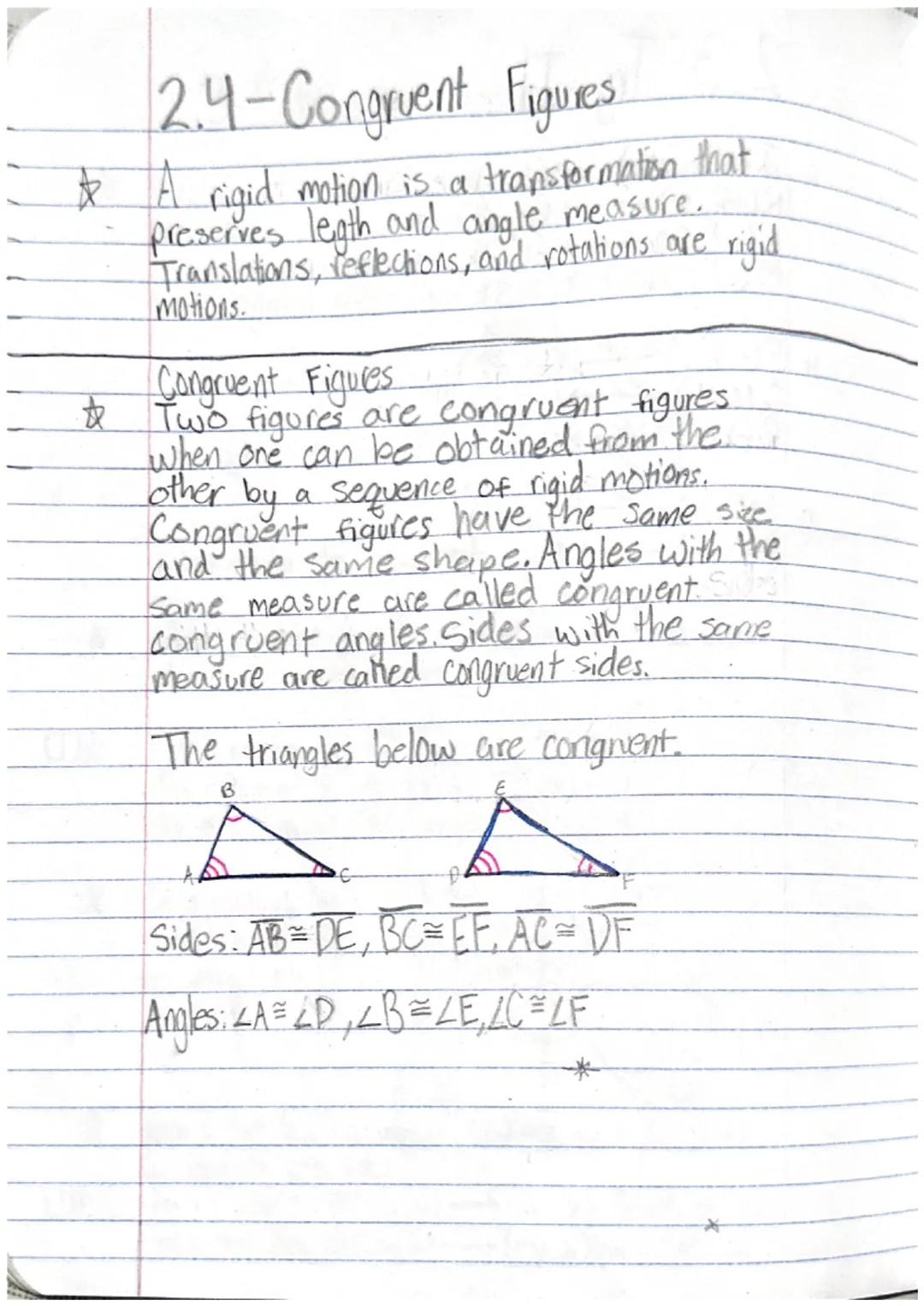 # 2.1- Translations.

☆ A transformation changes a figure into another
figure. The new figure is called the image.

A translation is a trans