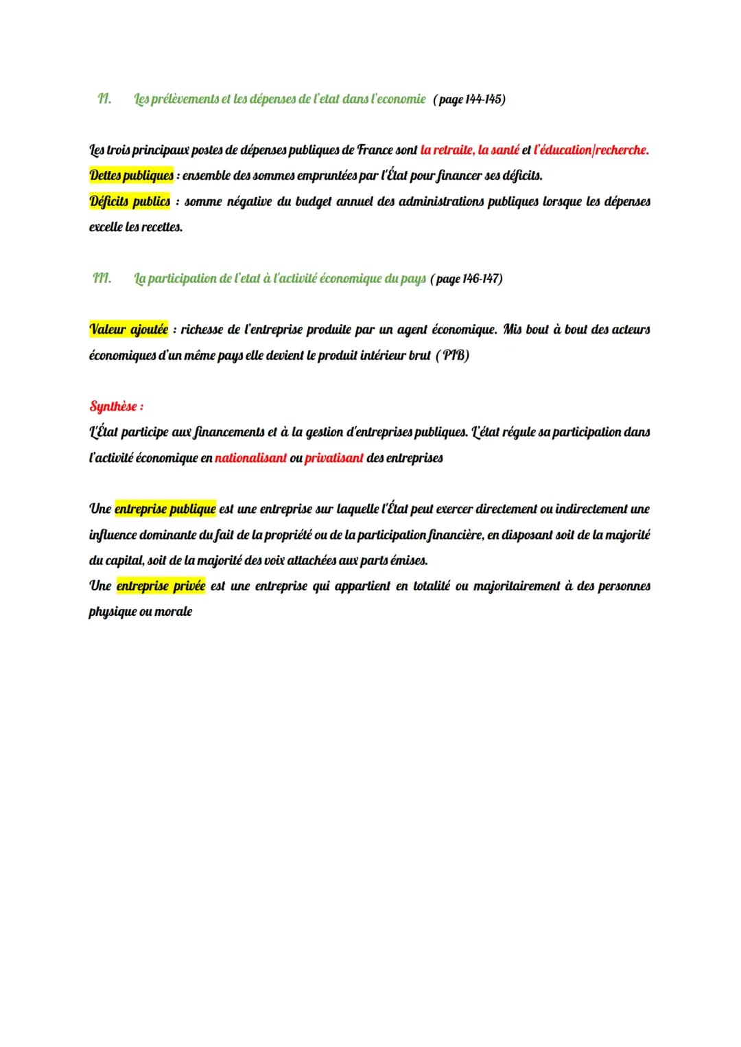 # Thème 6 : Comment l'État peut-il intervenir dans l'économie

Chapitre 1: L'intervention de l'etat dans l'économie

1. Les fonctions de l'e