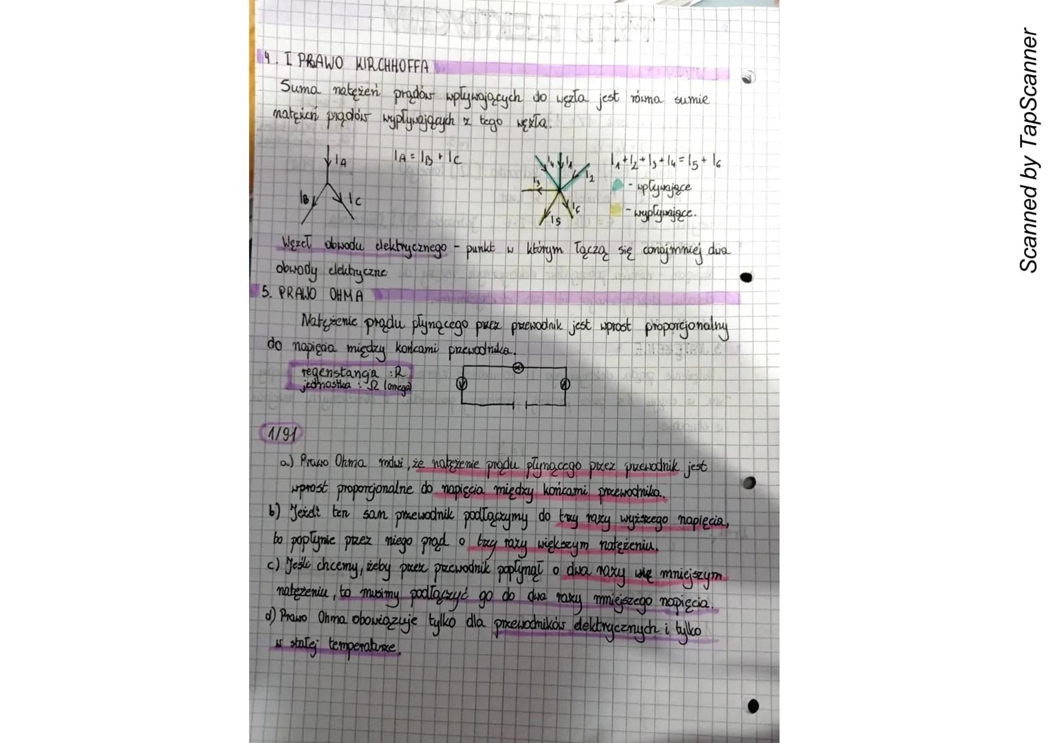 # PRĄD ELEKTRYCZNY

1. WZORY

Napięcie: U=$\frac{E}{q}$

Jednostka: V-wolt 1V=1$\,\frac{J}{C}$

R. potencjałórs: U=V₁-V₂

Prawo Ohma: $(\fra
