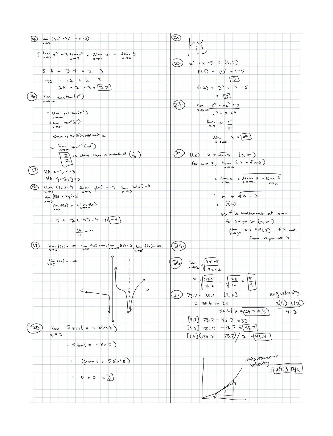 Calculus A: Limits Practice Problems

①g(x)=$x+x-20$
  $|x-4|$

lim $g(x)$= $16+4-20$ = $\frac{0}{0}$
$x\rightarrow4$

$\frac{14-41}{14-41}$