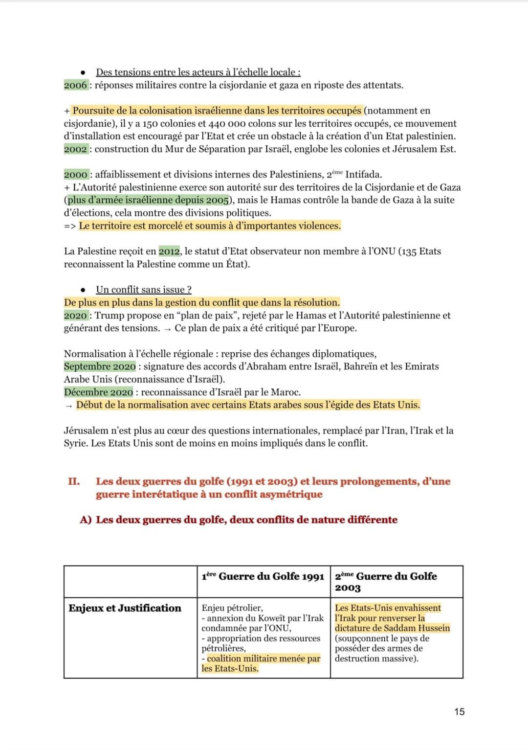 # FAIRE LA GUERRE, FAIRE LA PAIX: FORMES DE CONFLITS ET MODES DE
RÉSOLUTION

AXE CONCLUSIF: le Moyen-Orient: conflits régionaux et tentative