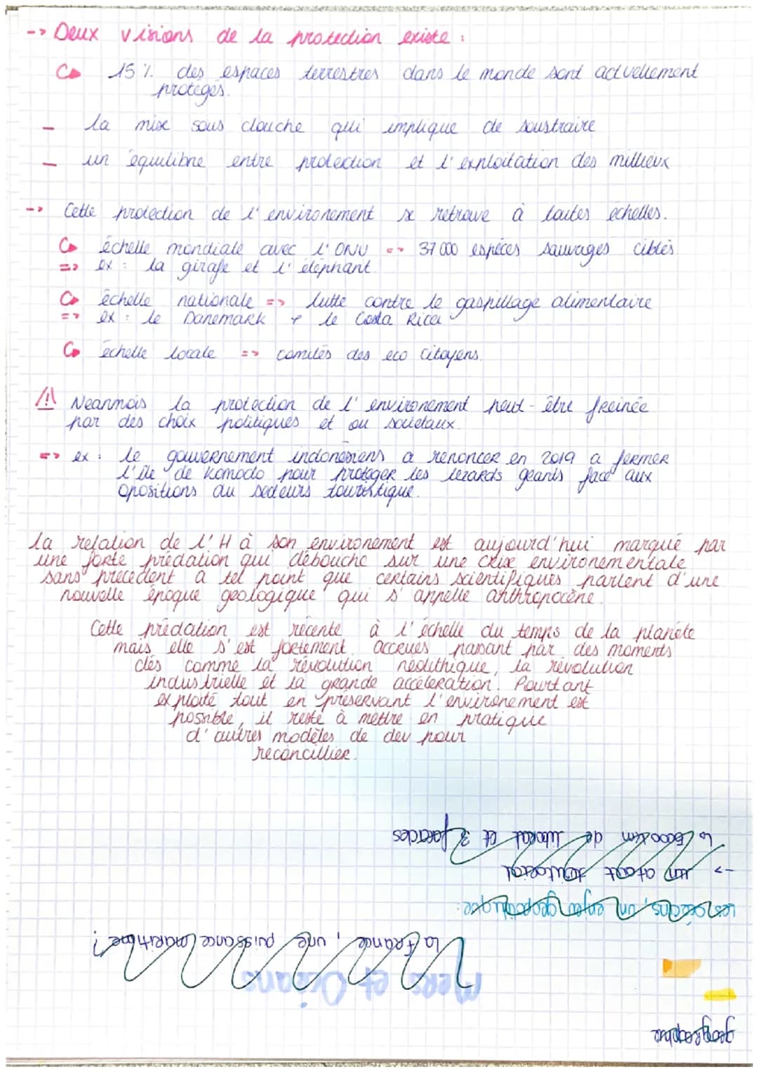 # 4

l'environnement

theme 5: l'environement, entre exploitation et protection

-> en quoi la relation entre, l'humanité et san E

est elle