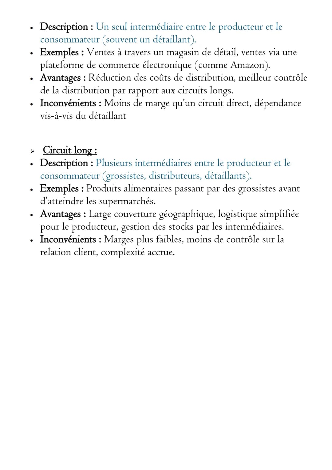 # Chapitre - Le circuit de distribution

## Introduction

Le circuit de distribution désigne le chemin suivi par un produit depuis
sa produc