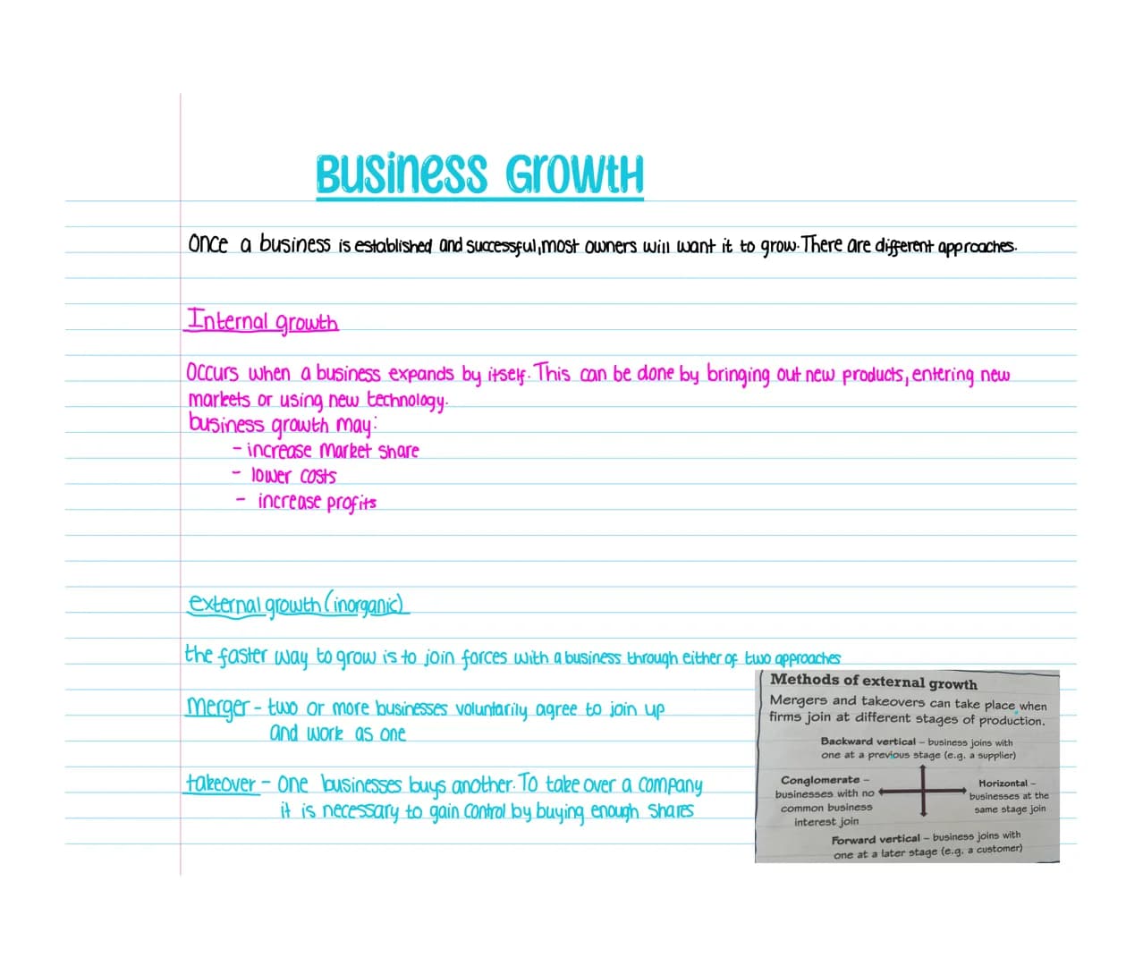 # Business Growth

Once a business is established and successful, most owners will want it to grow. There are different approaches.

Interna