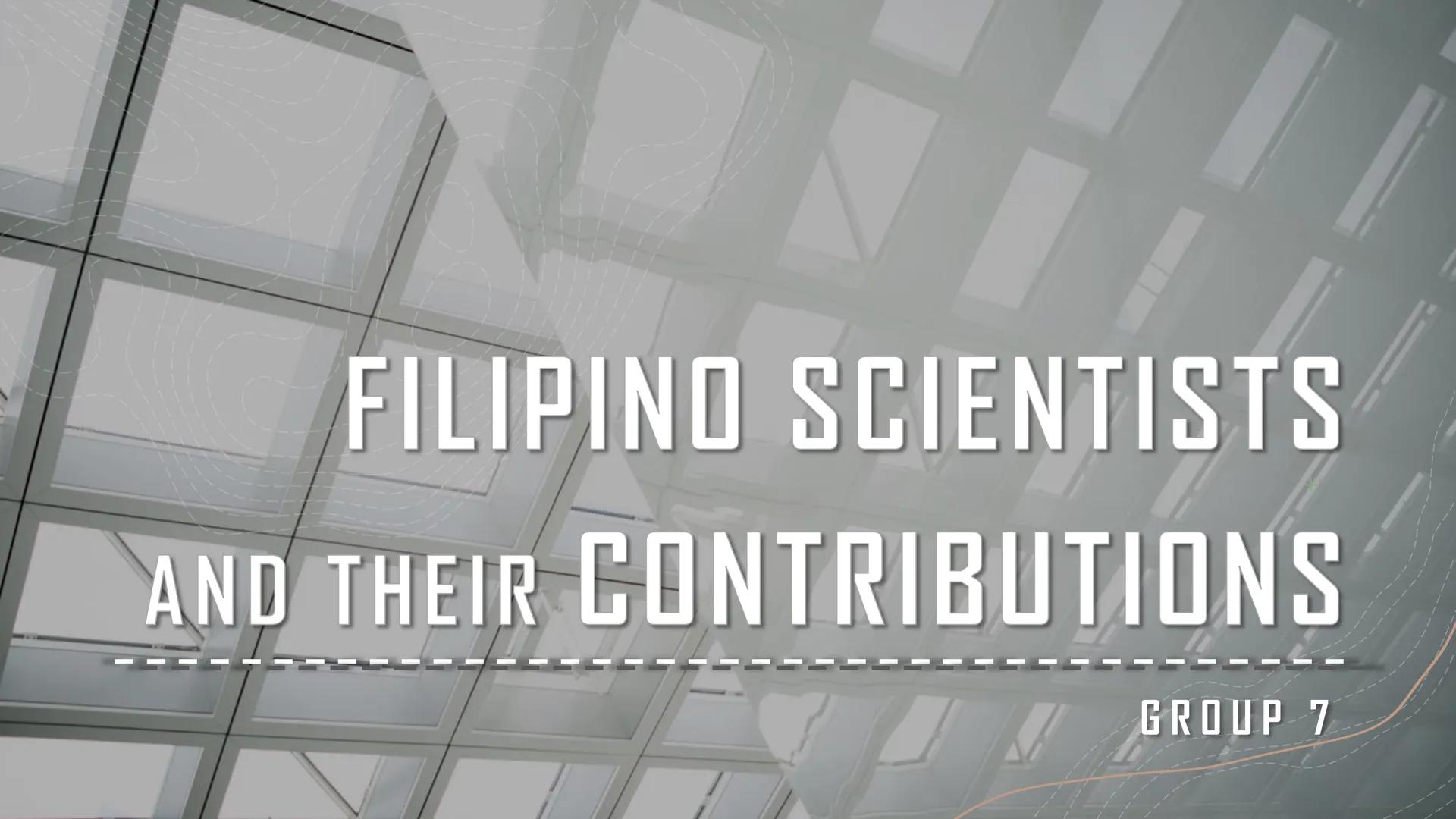# FILIPINO SCIENTISTS

AND THEIR CONTRIBUTIONS

-----------------------------------

GROUP 7 Dr. Enrique M. Ostrea, Jr.

(1941 - PRESENT )

