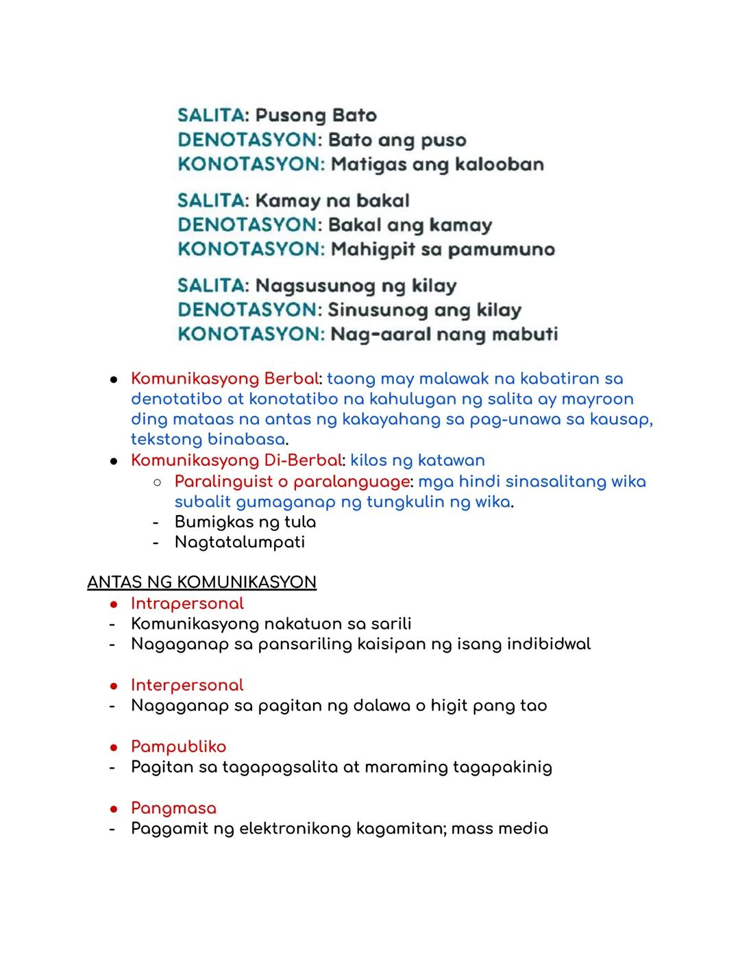 # Mabisang Komunikasyon 10

Lessons:
1. Pag-unawa at Pundasyon ng Komunikasyong Filipino sa Kontekstong Personal at Interpersonal
2. Paglina