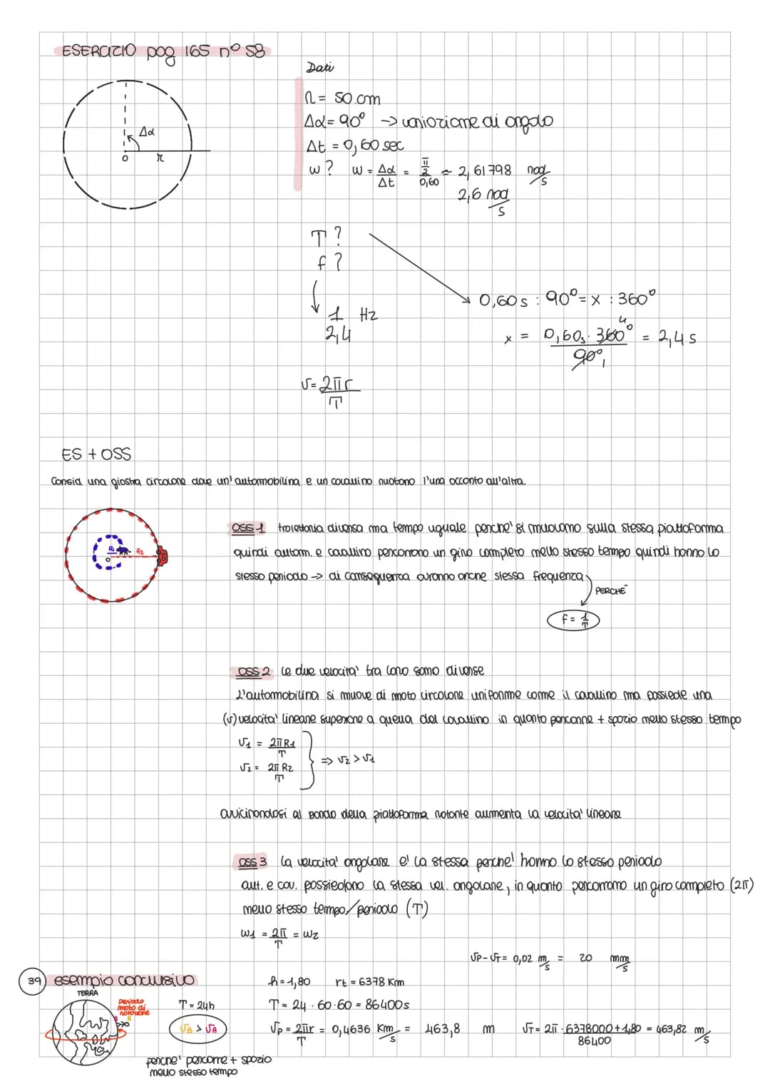 →ES.5

2=120°

d RAD = ?

uso proportione

120°: 360° = LRAD: 2T

$\\frac{120^\circ:2\pi}{366^\circ} = \\frac{2\pi}{3}$

MOTO CIRCOLARE UNIF