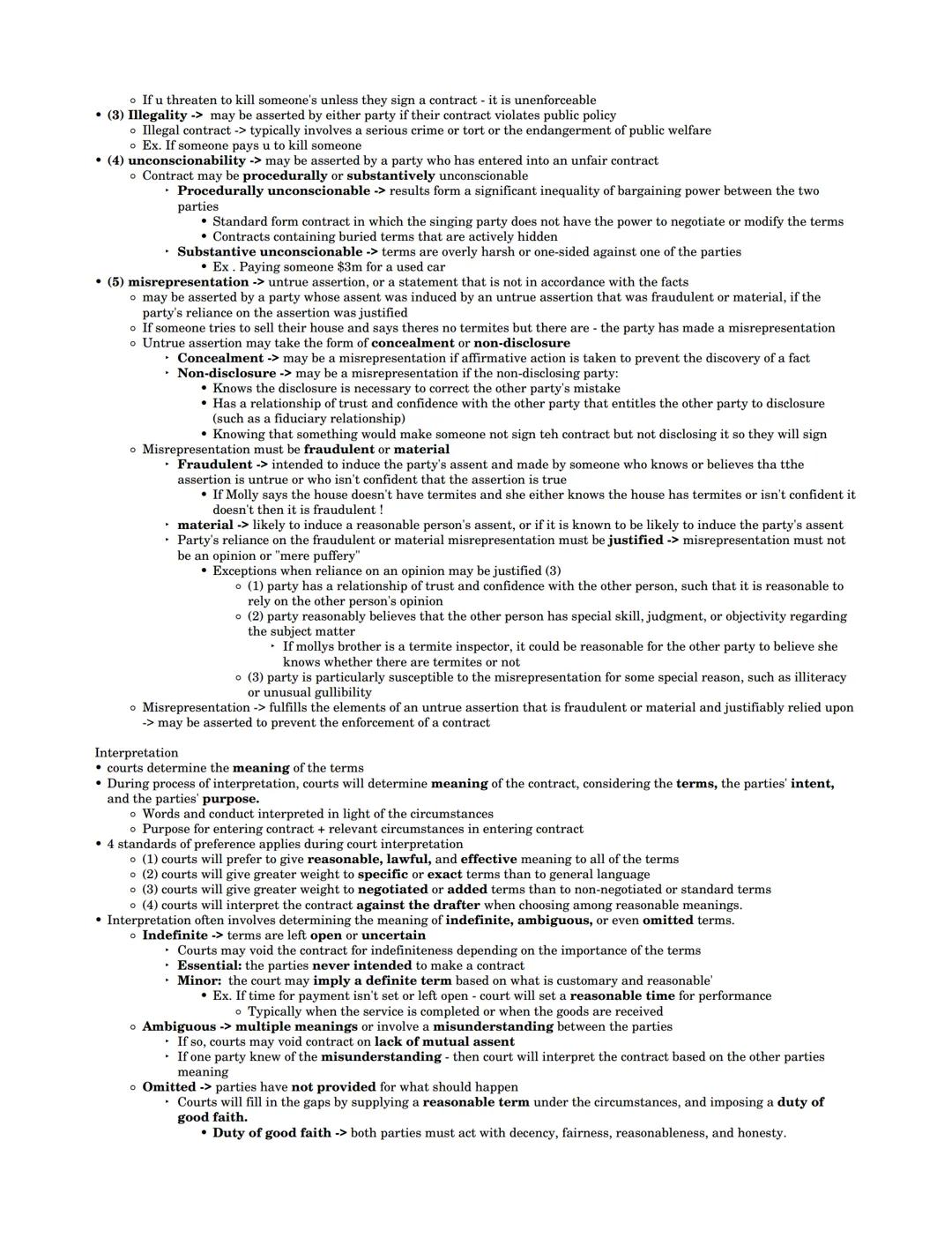 # contracts - agreements that are legally enforceable

*   the second restatement is used for all areas of contract law, except sale of good
