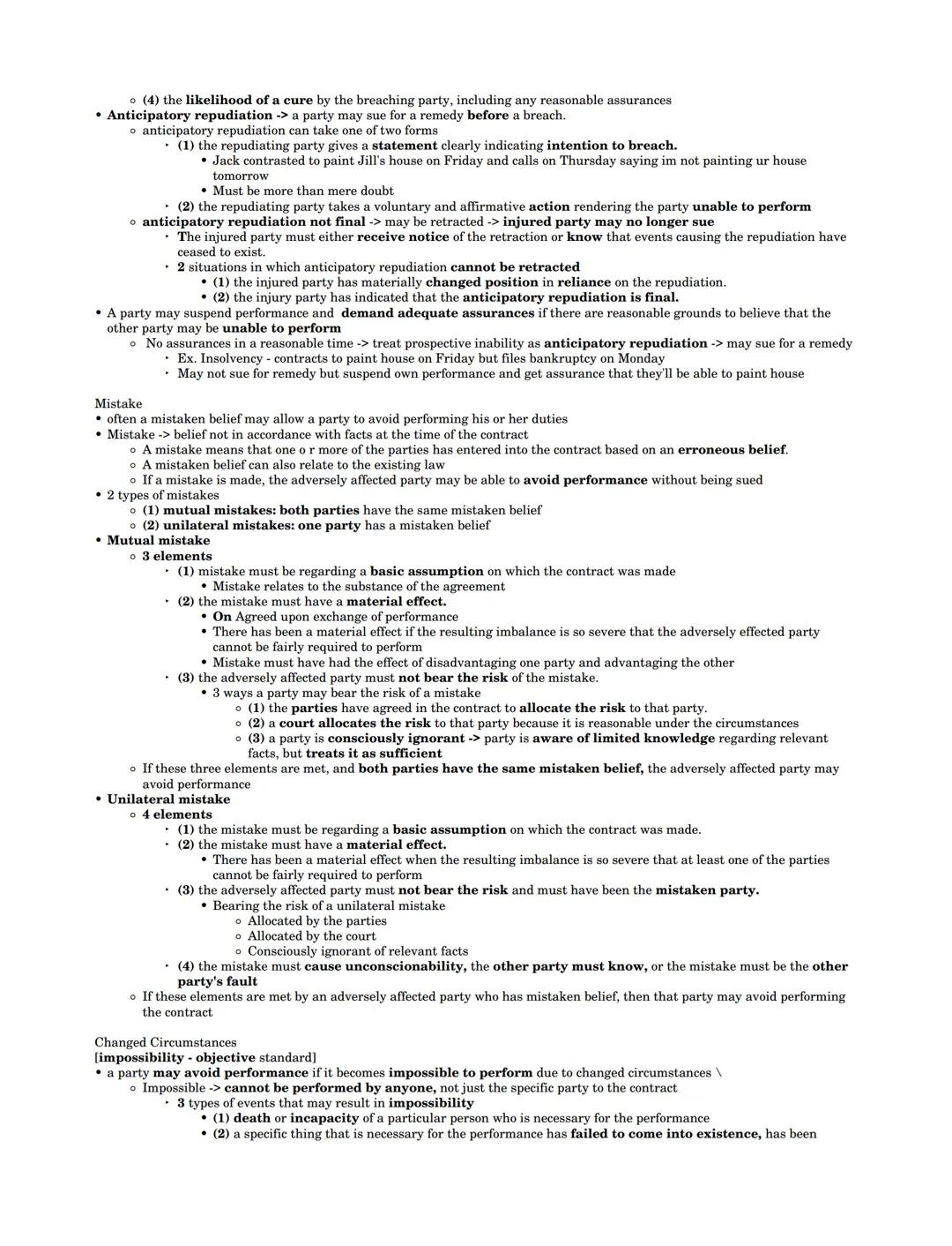 # contracts - agreements that are legally enforceable

*   the second restatement is used for all areas of contract law, except sale of good